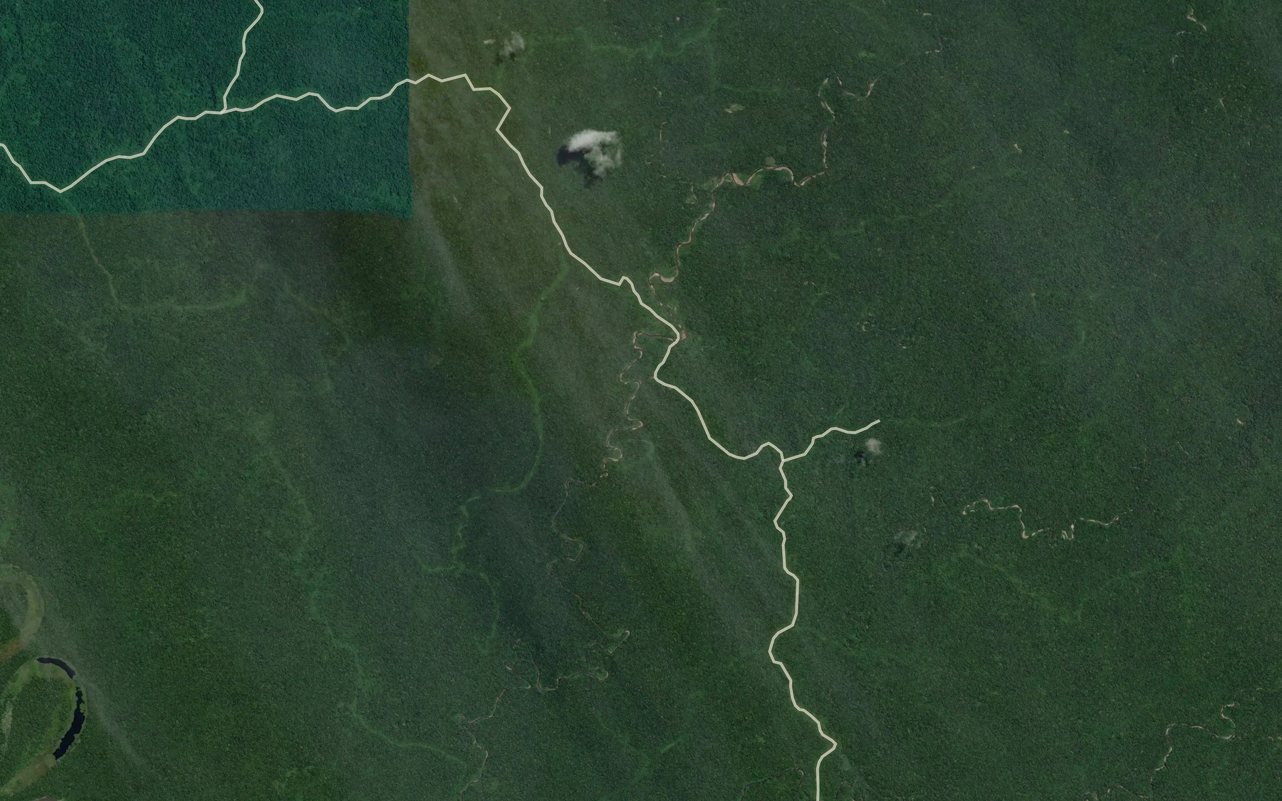 Satellite map of the Nopari Creek