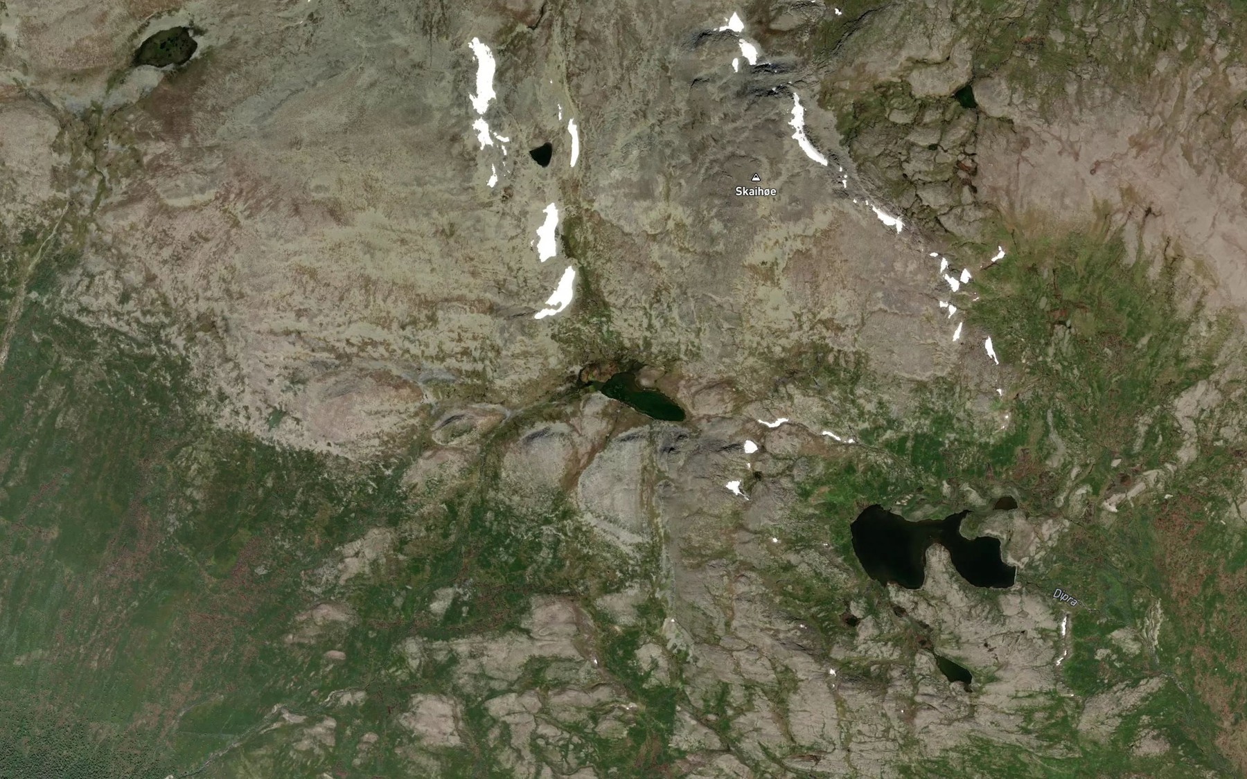 Satellite map of the Blakkstjorni