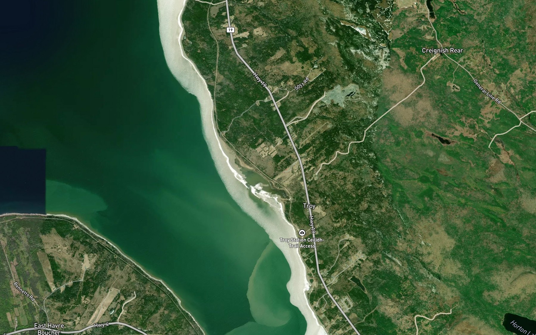 Satellite map of the Heffernan Pond