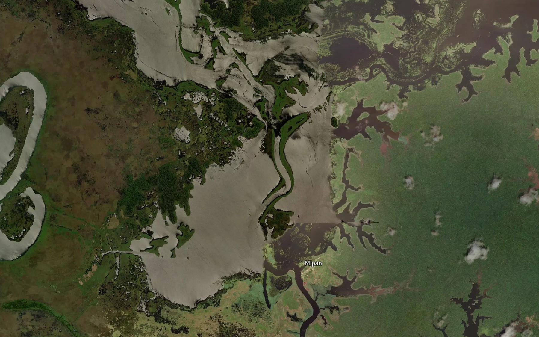 Satellite map of the Lake Nangamange