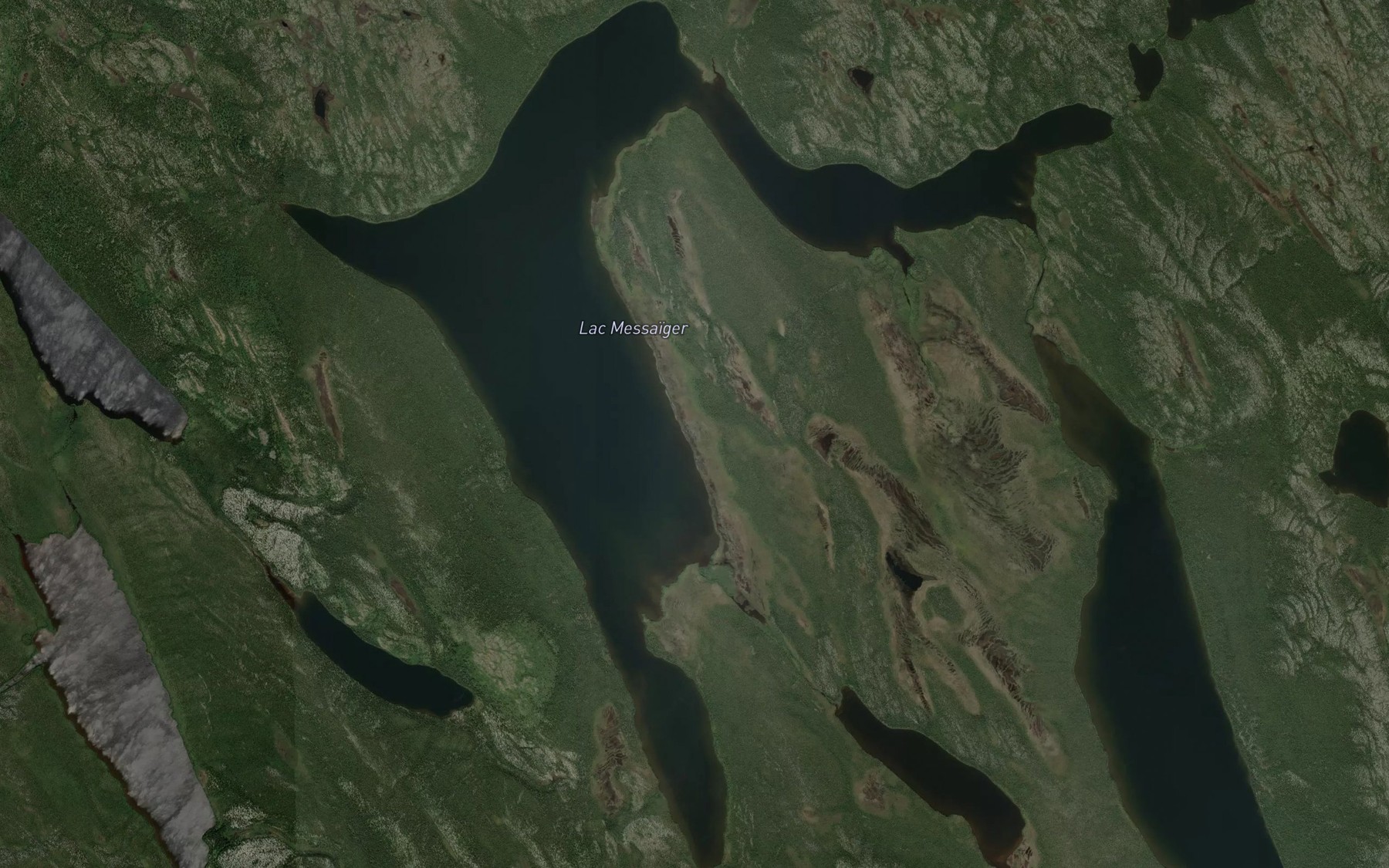 Satellite map of the Lac Messaiger
