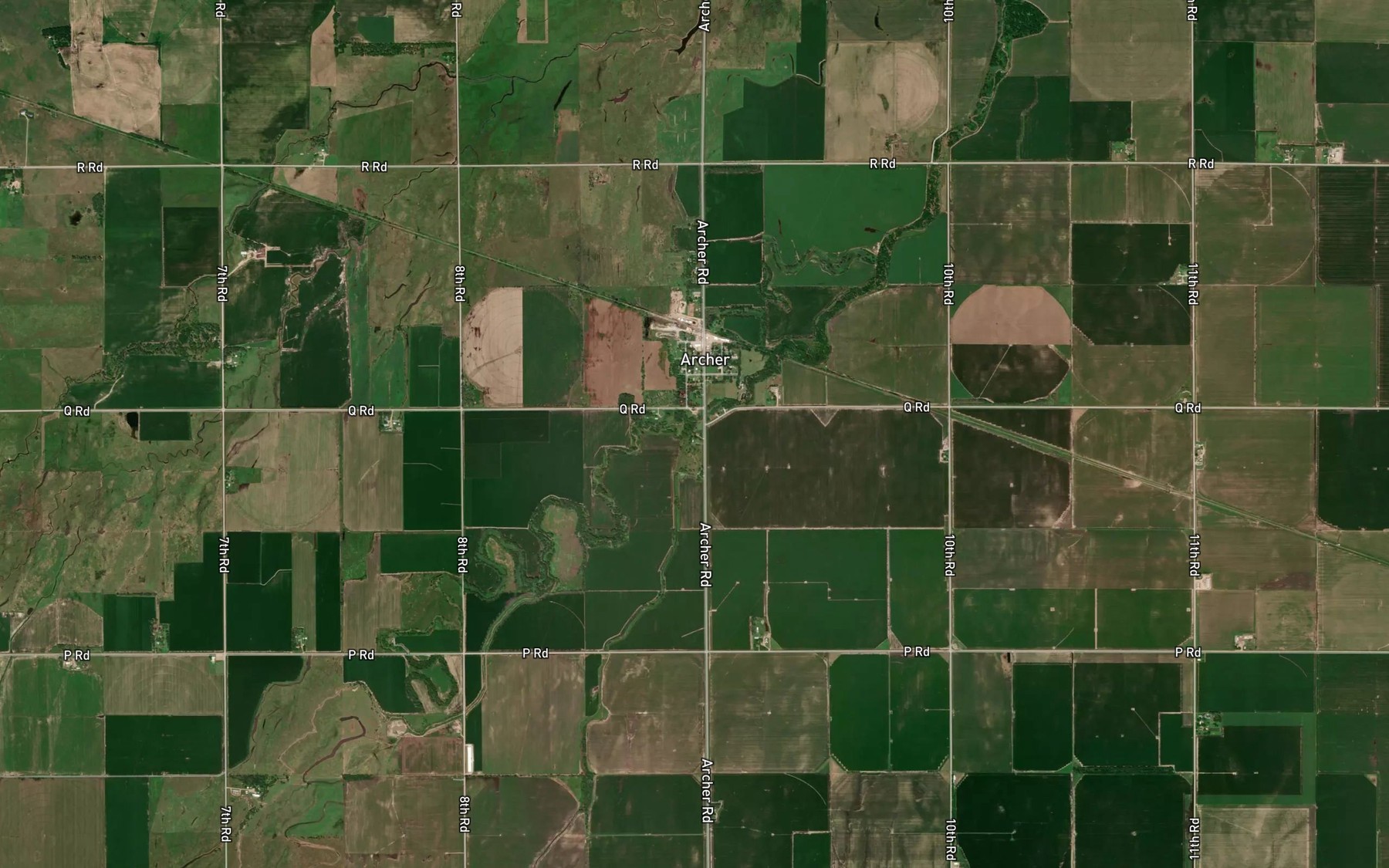 Satellite map of the Moores Creek