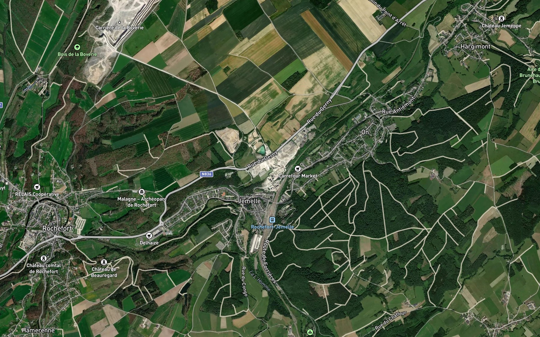 Satellite map of the Wamme