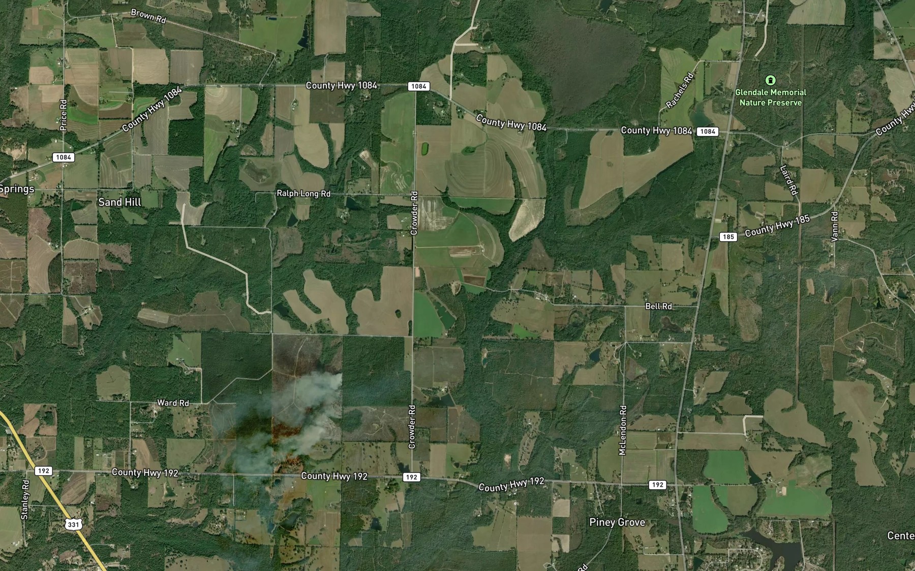Satellite map of the Hubert Bell Pond