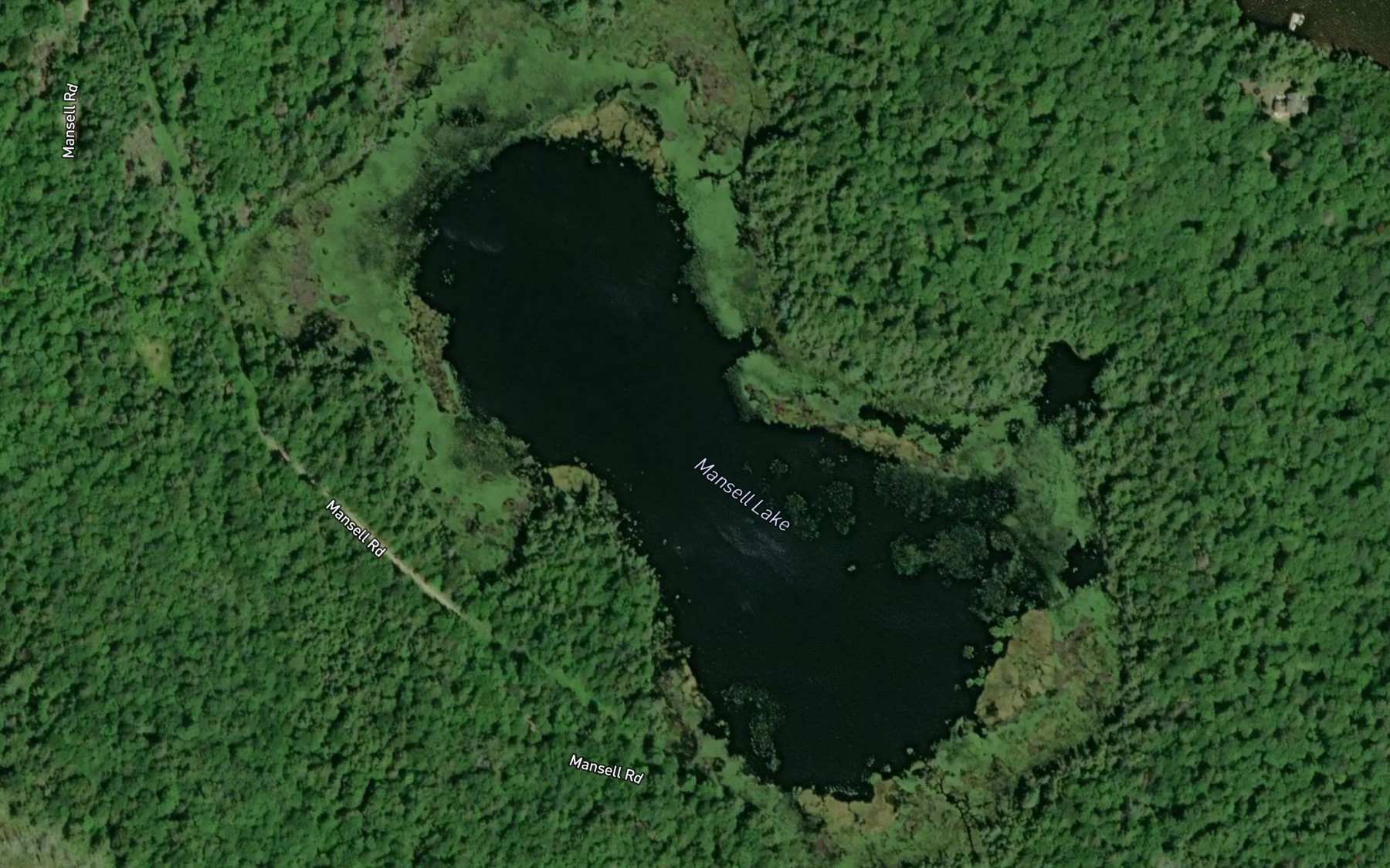 Satellite map of the Mansell Lake