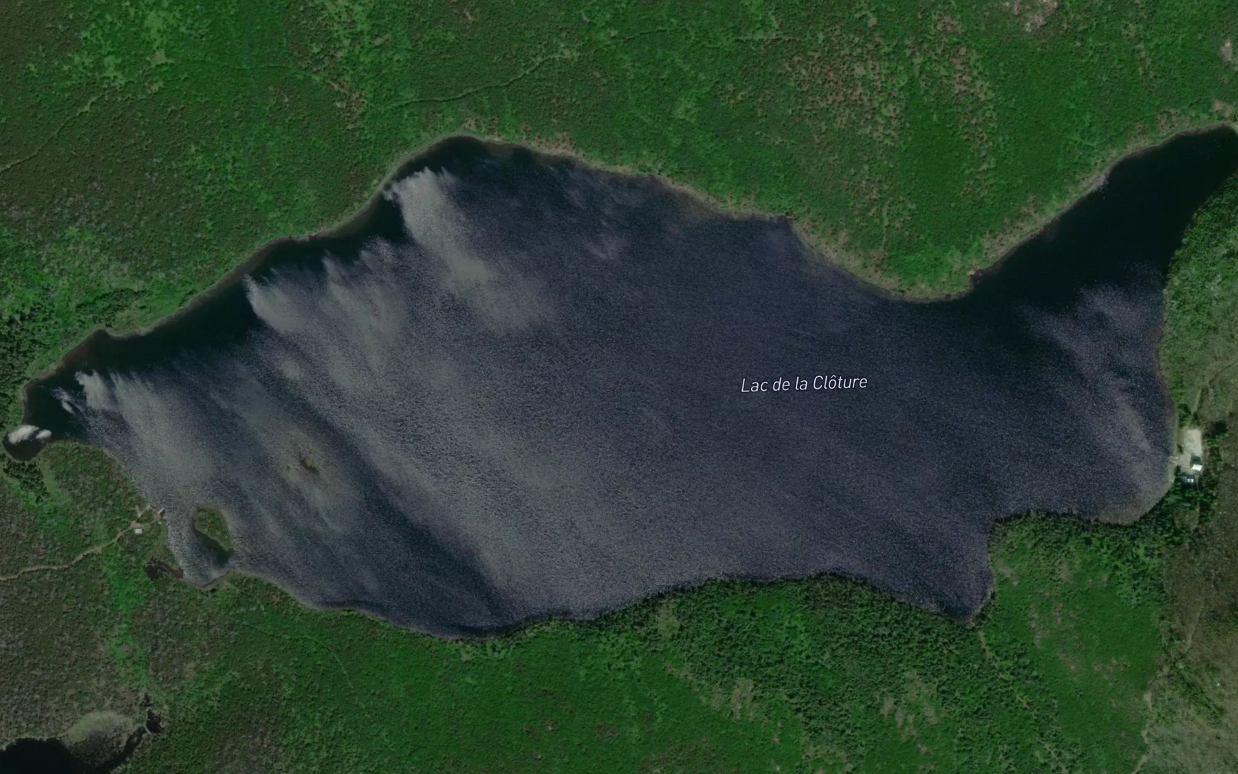 Satellite map of the Lac de la Cloture