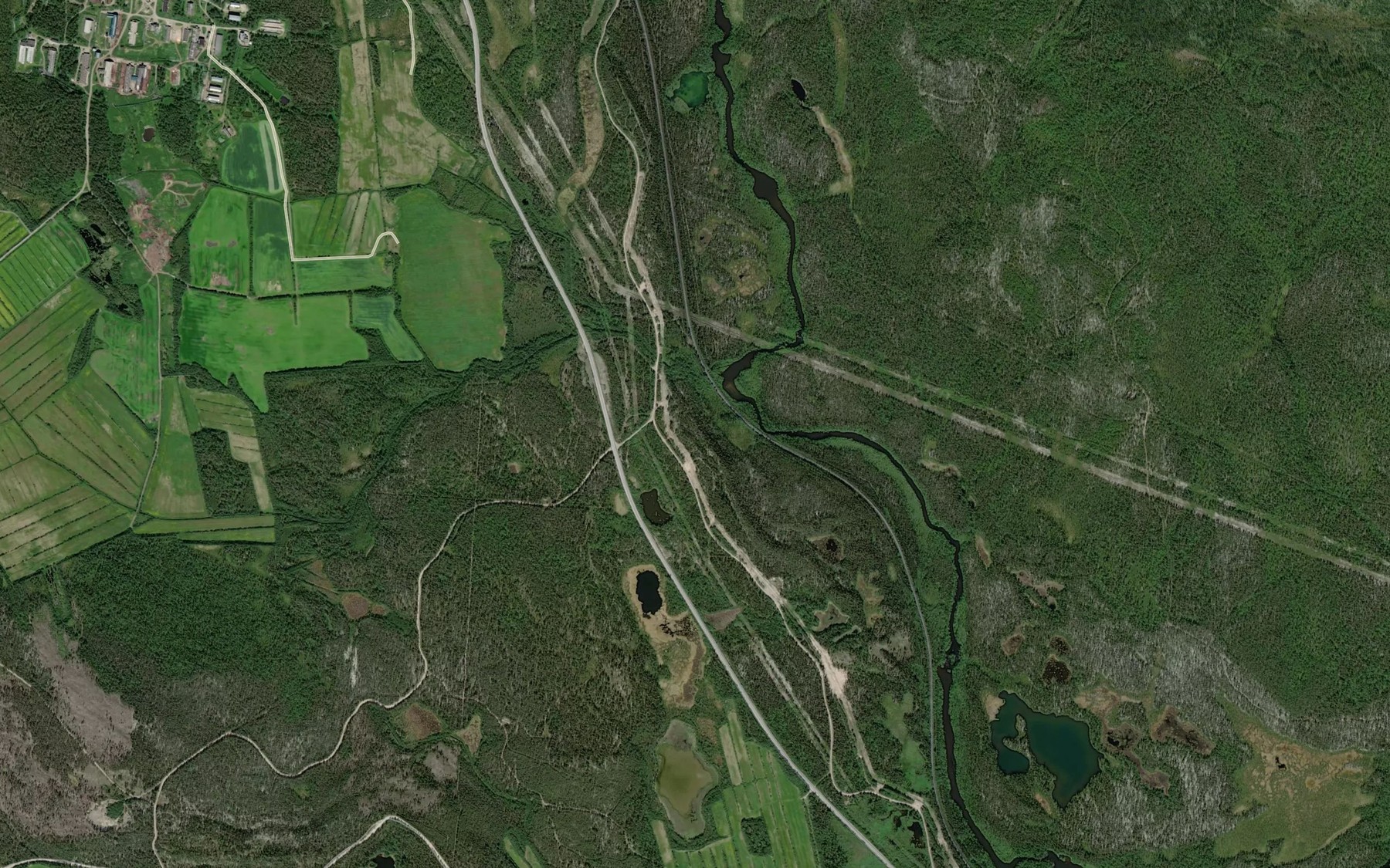 Satellite map of the Kovdora
