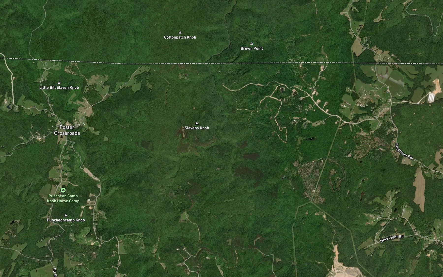 Satellite map of the West Branch Bear Creek