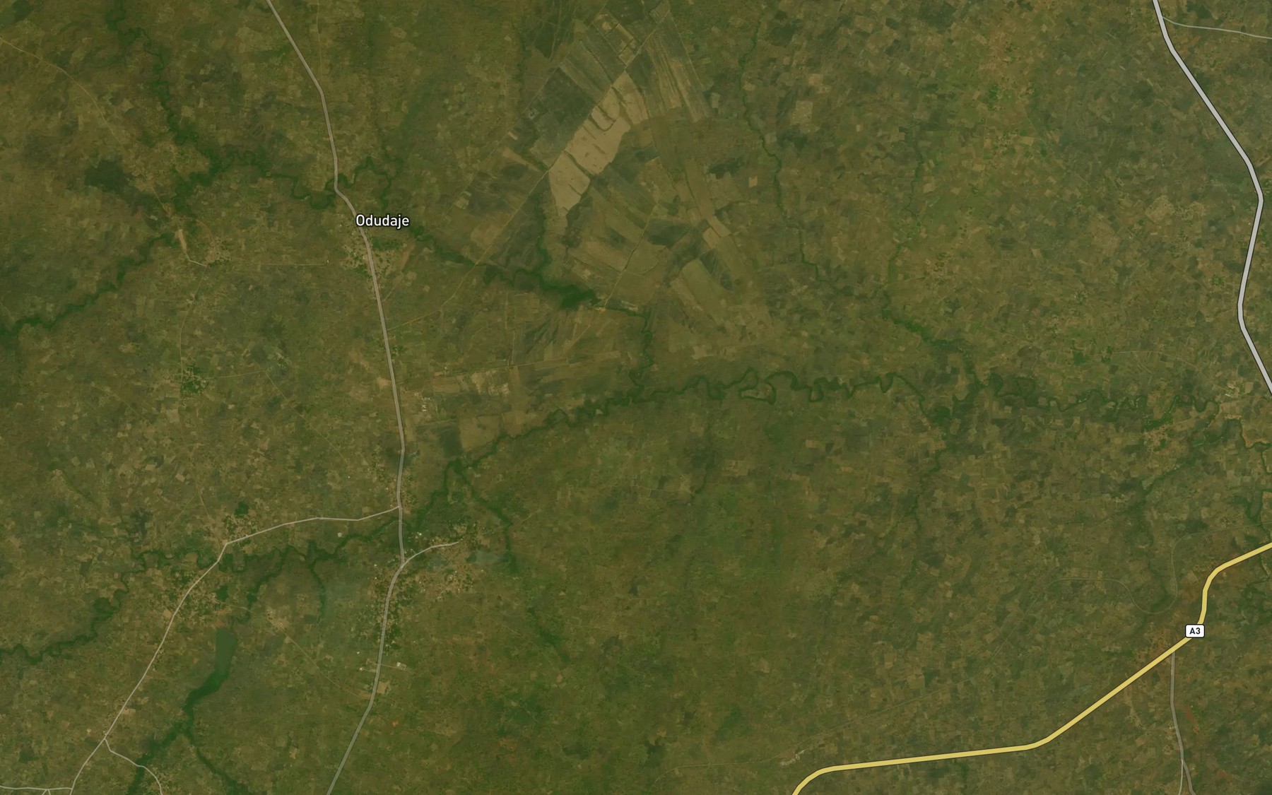Satellite map of the Odudaje