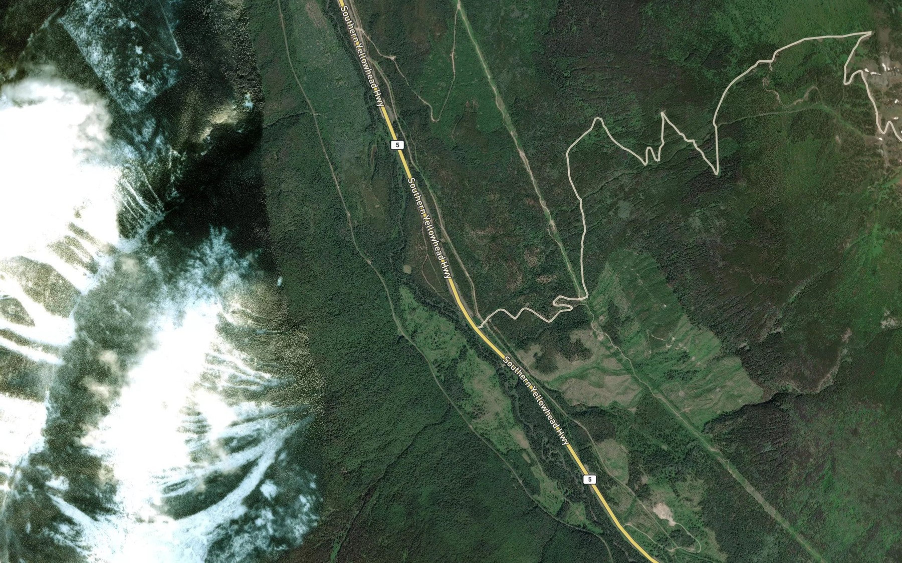 Satellite map of the Gold Creek