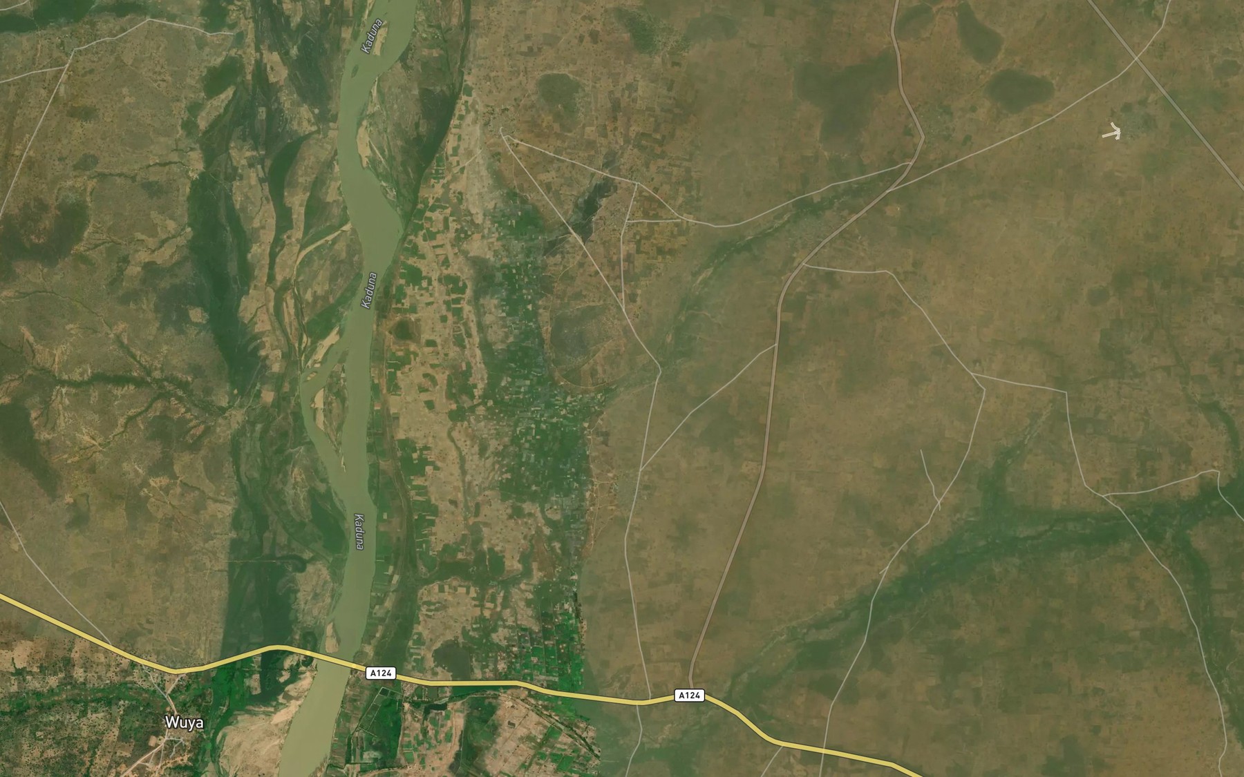 Satellite map of the River Gunugi