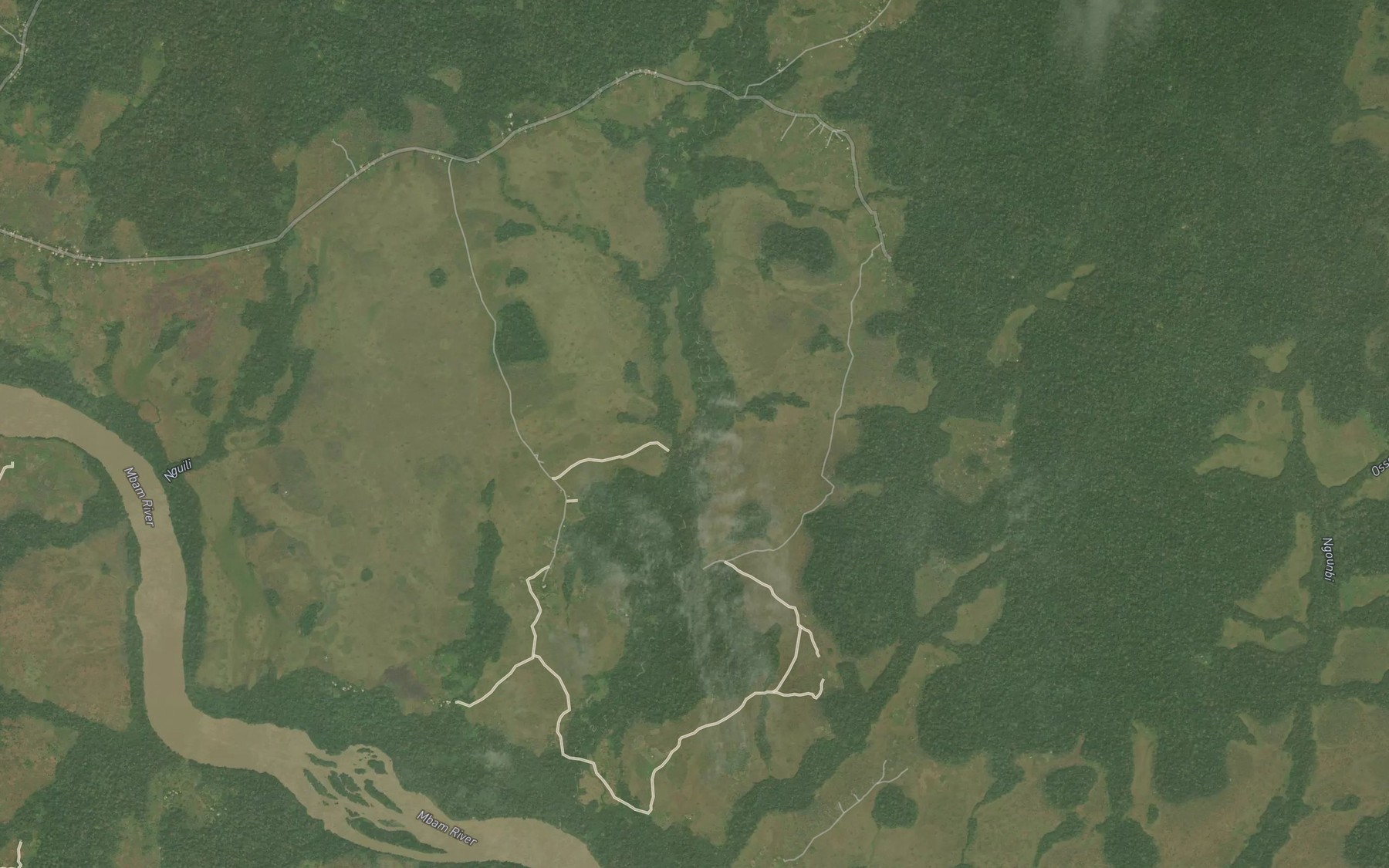 Satellite map of the Akonongo