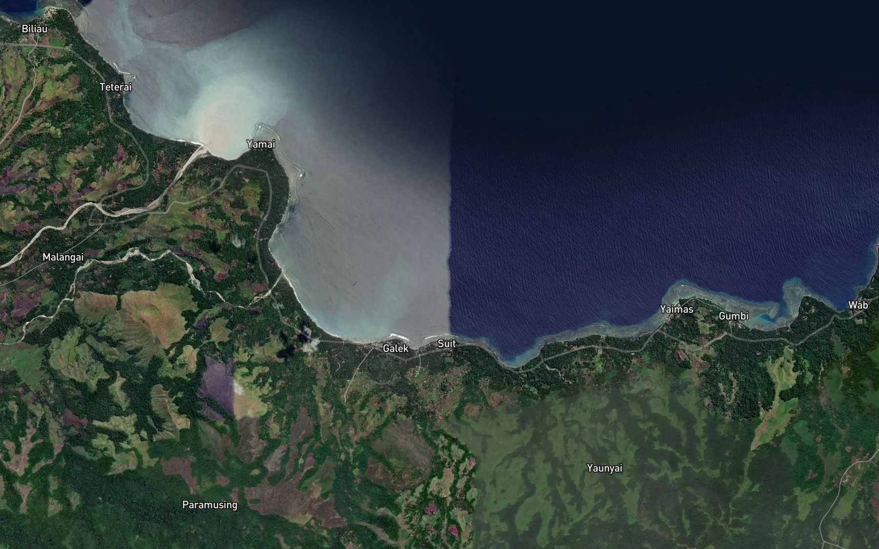 Satellite map of the Wab Bay