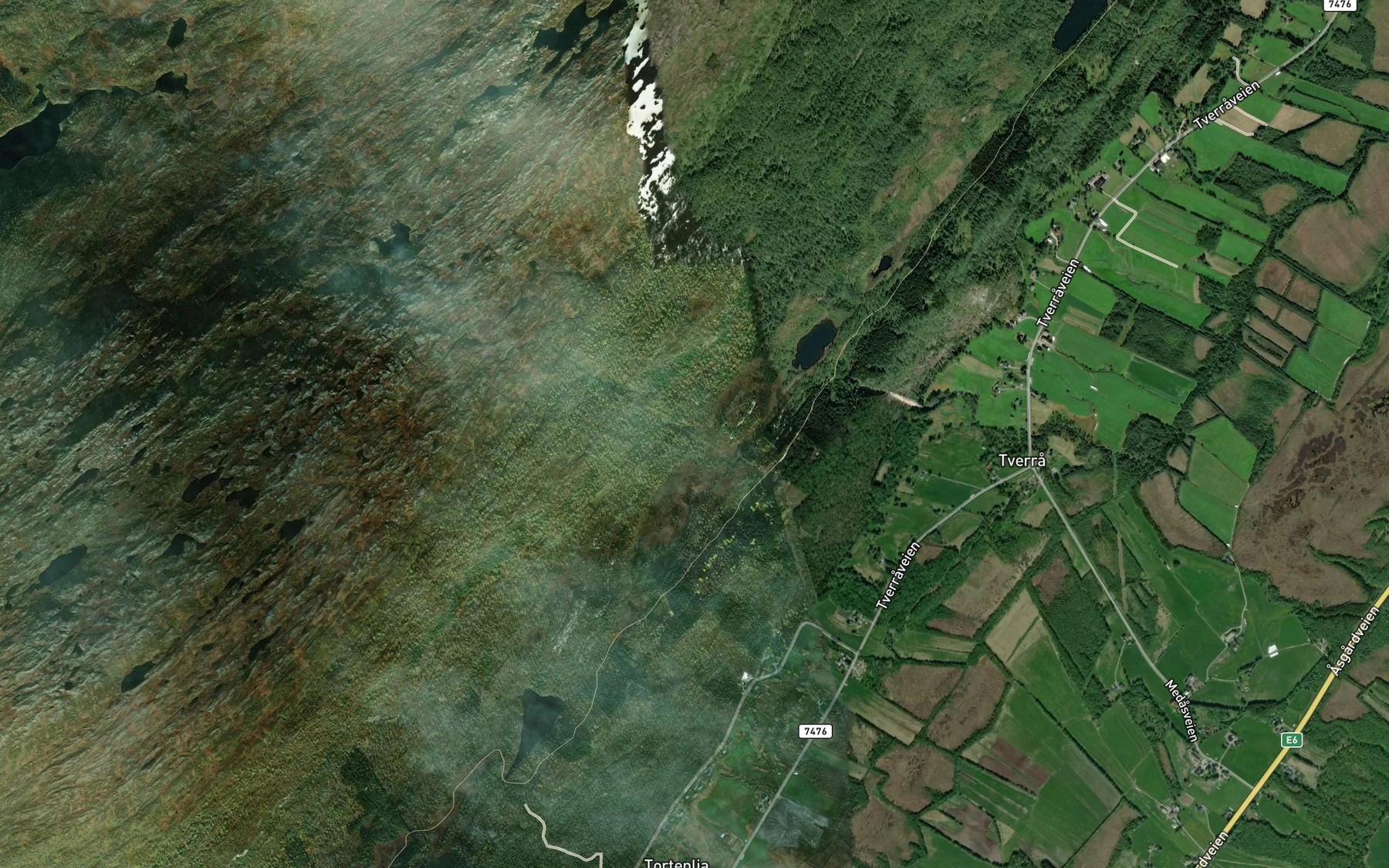 Satellite map of the Einaelva