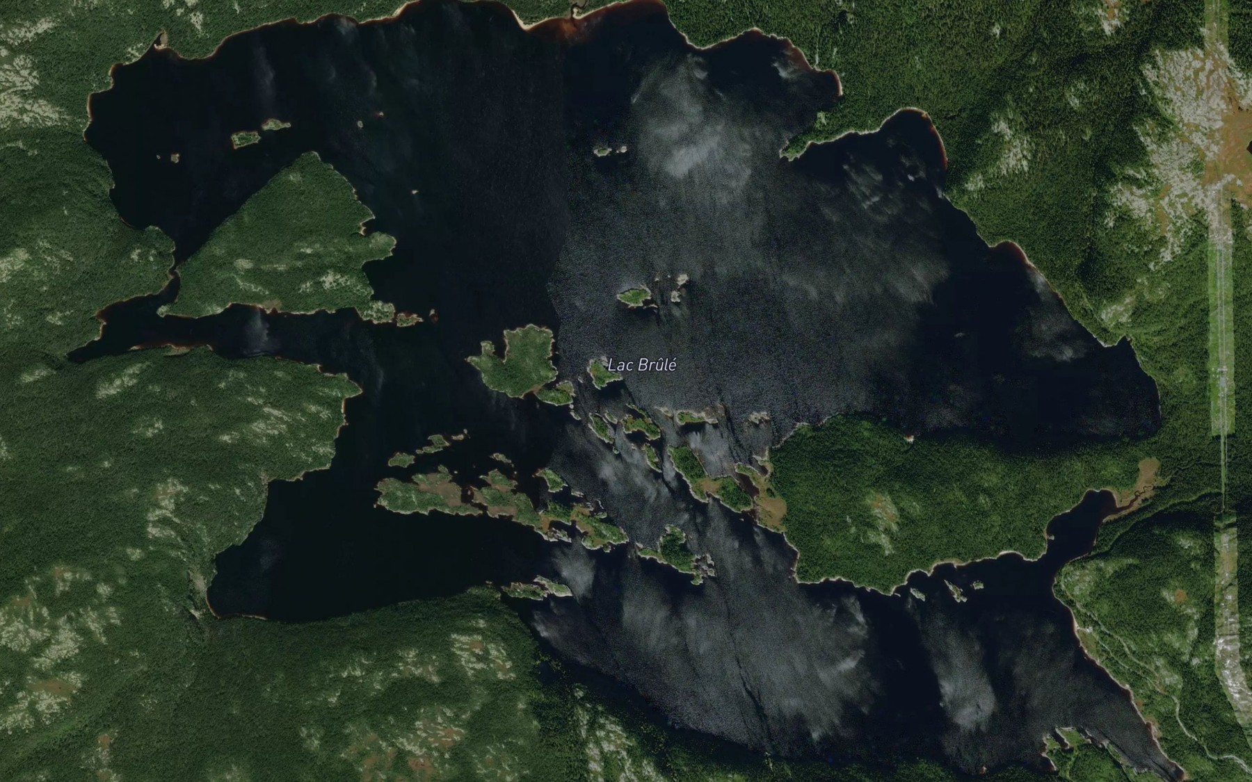 Satellite map of the Lac Brule