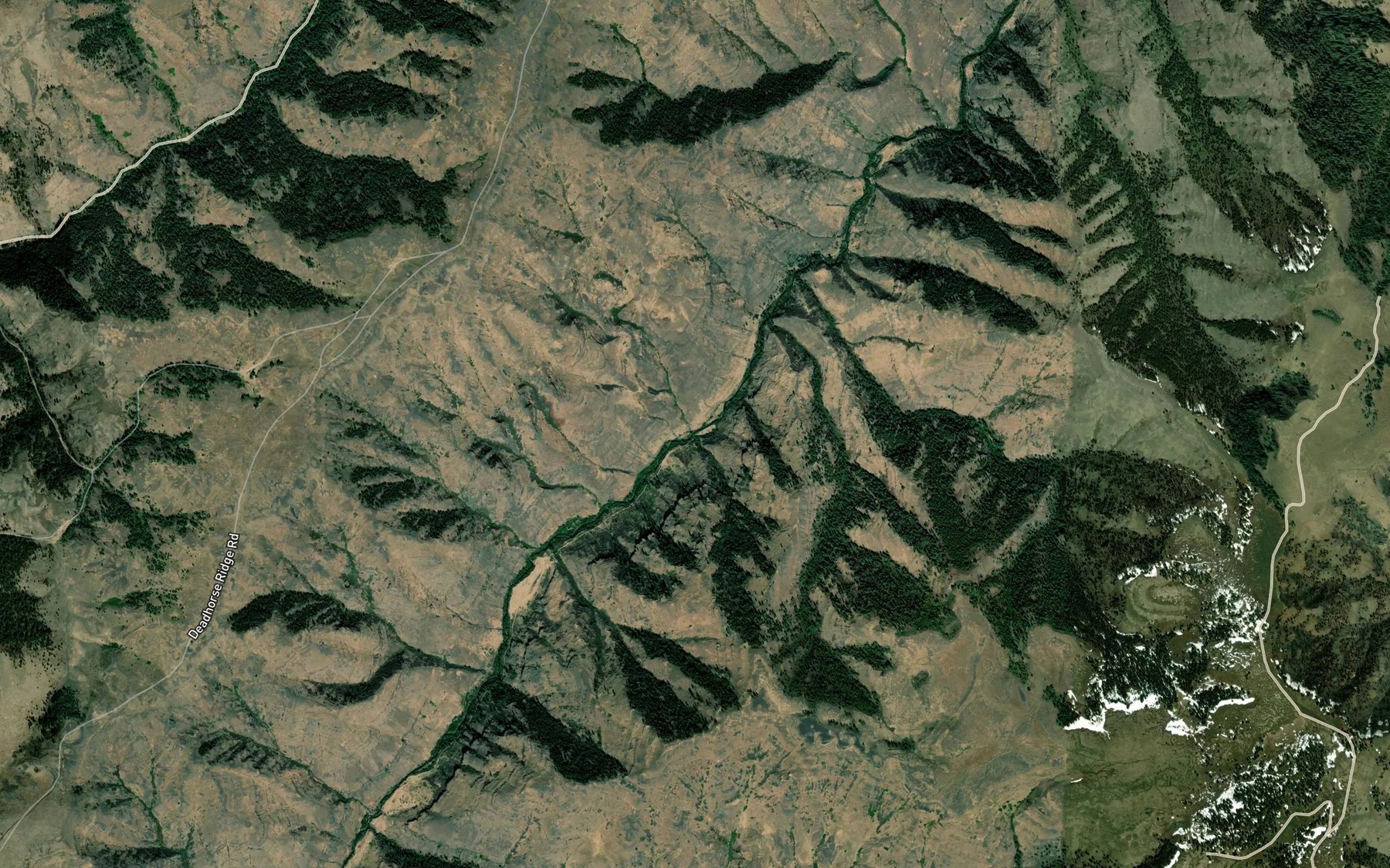Satellite map of the Redrock Creek