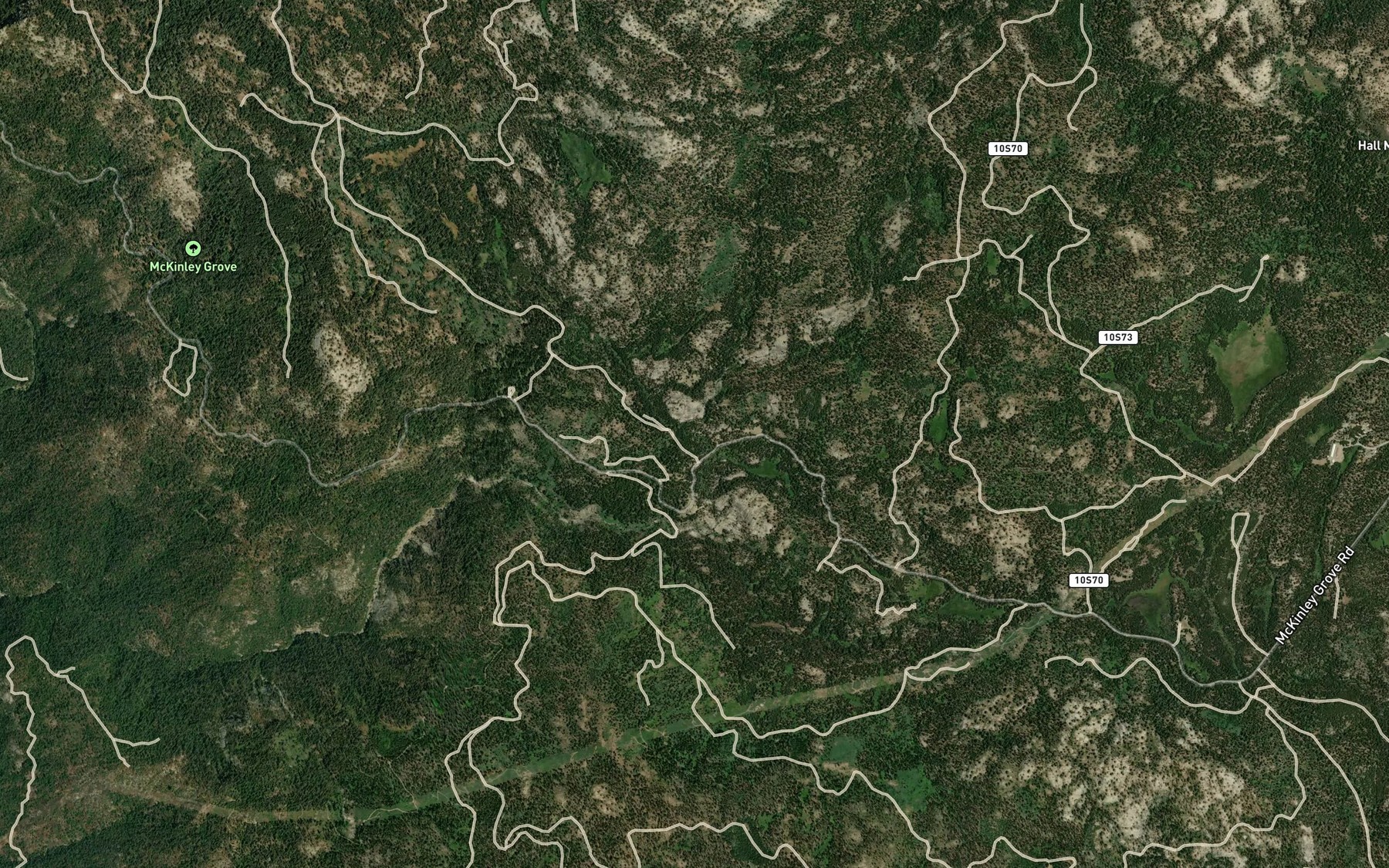 Satellite map of the Snow Corral Creek