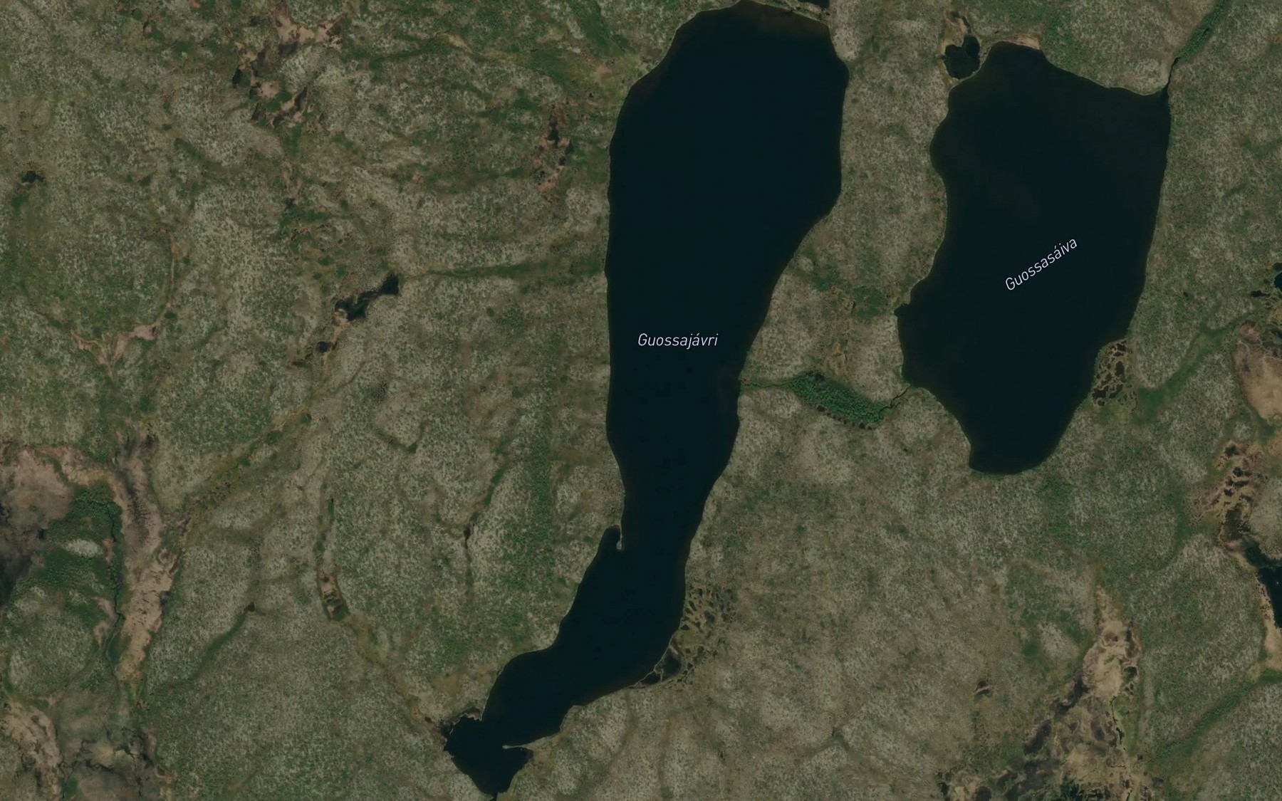 Satellite map of the Guossajavri