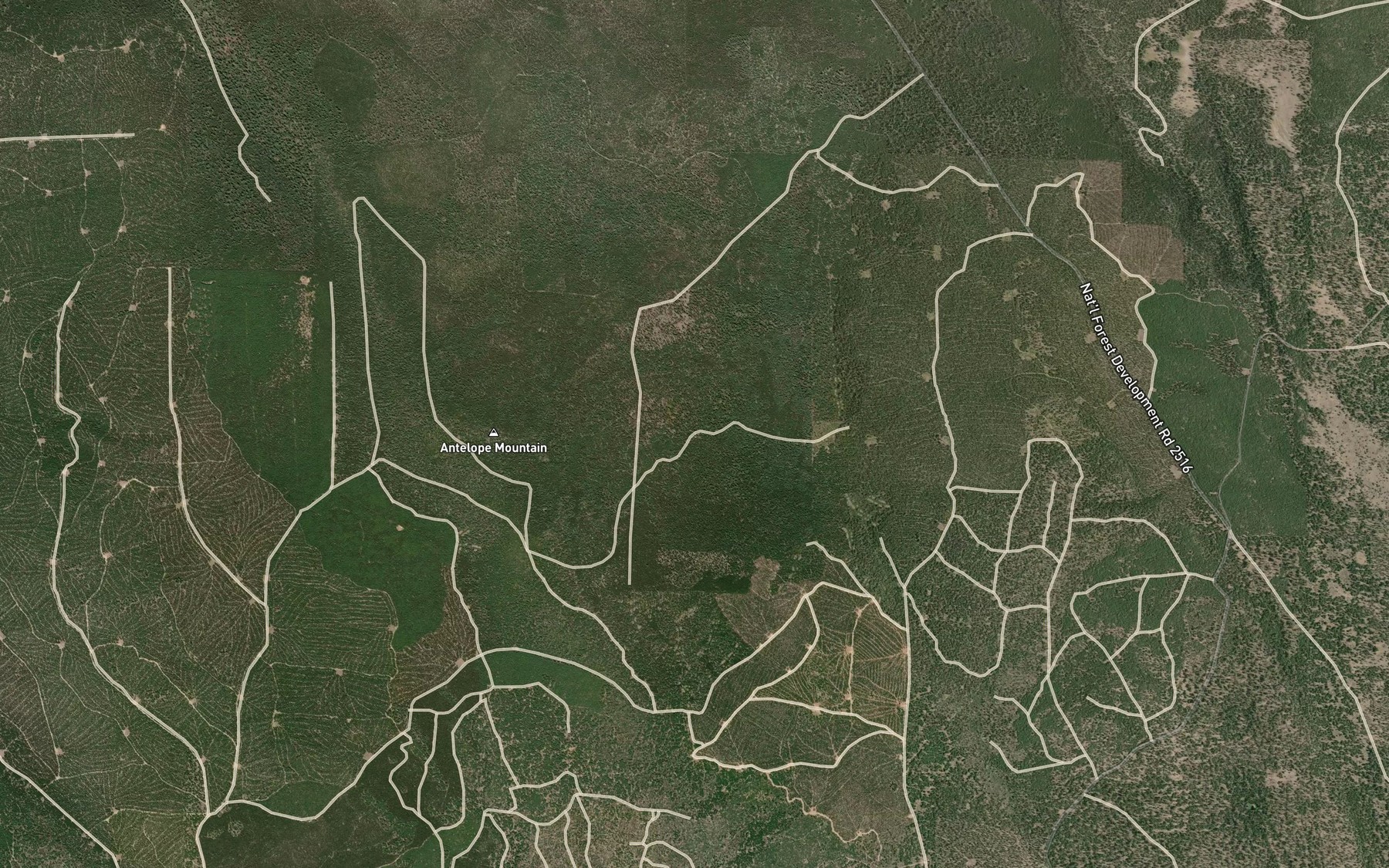 Satellite map of the Antelope Spring