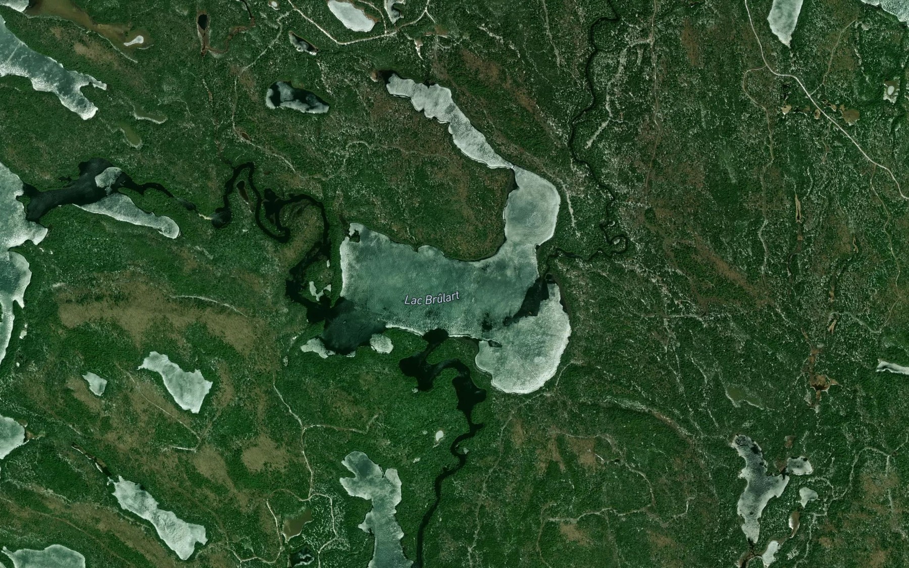 Satellite map of the Lac Brulart