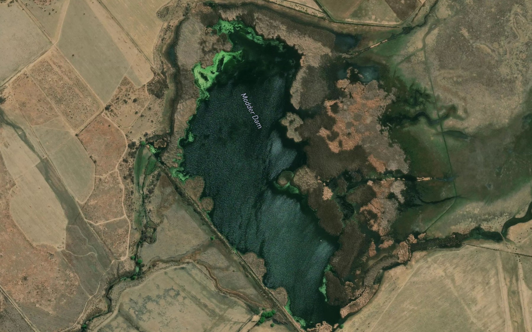 Satellite map of the Modderdam