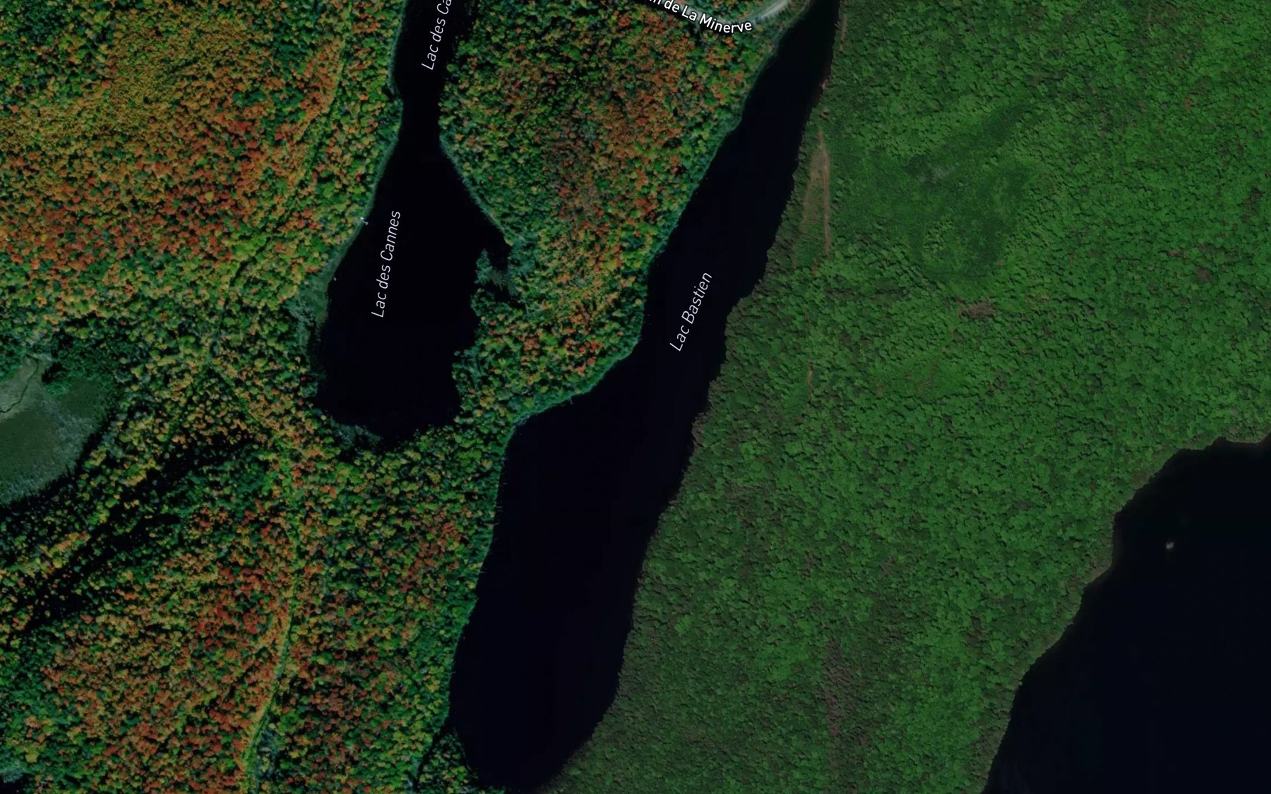 Satellite map of the Lac Bastien