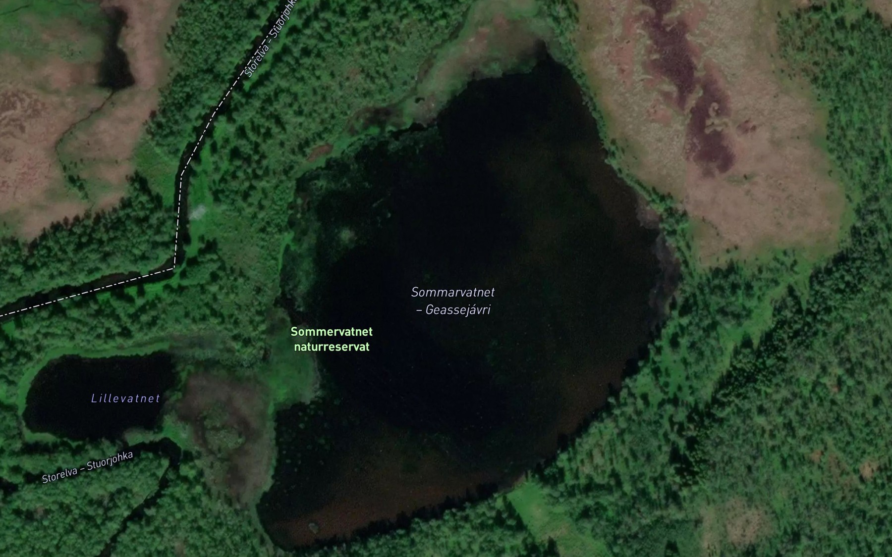 Satellite map of the Geassejavri