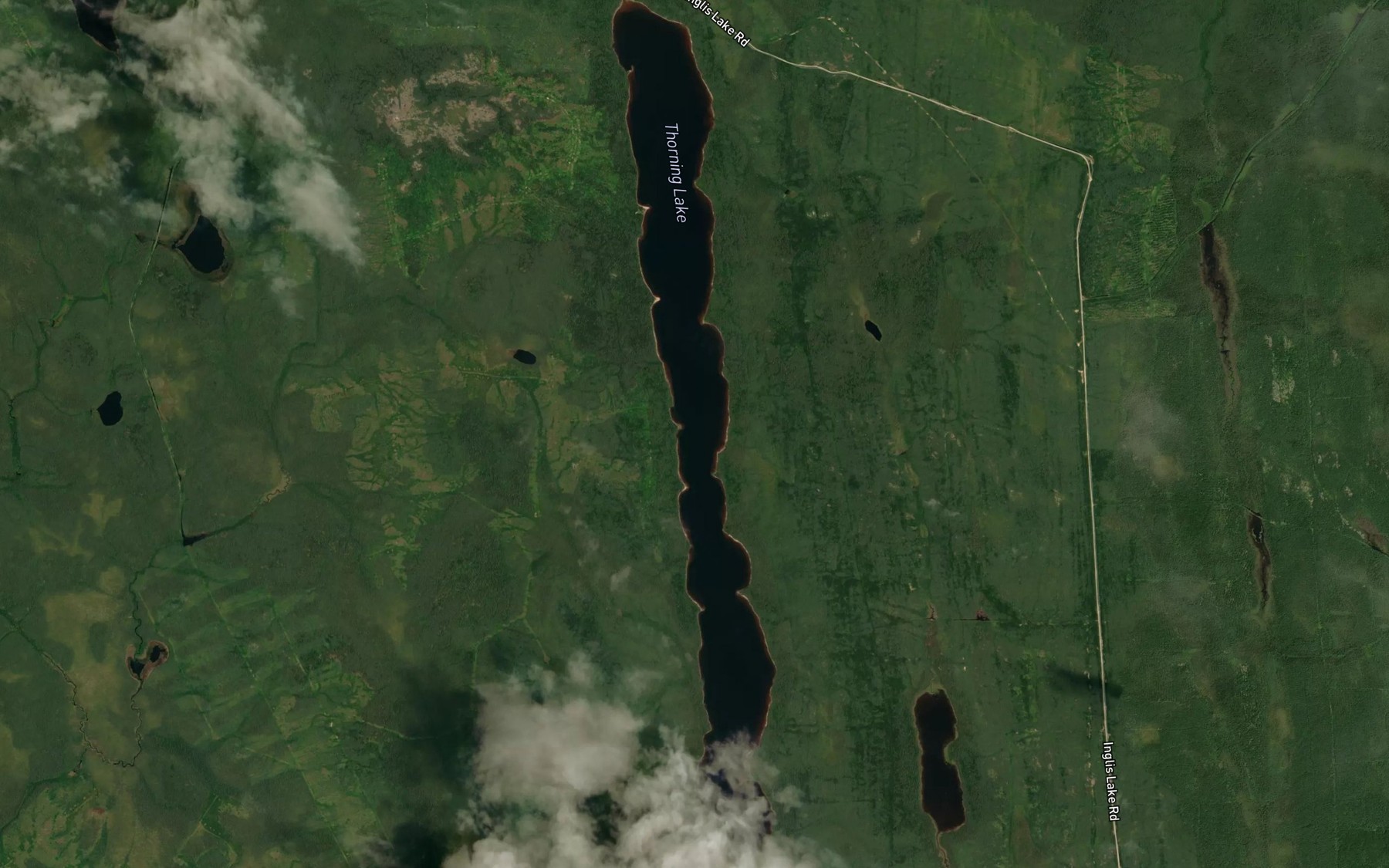 Satellite map of the Thorning Lake