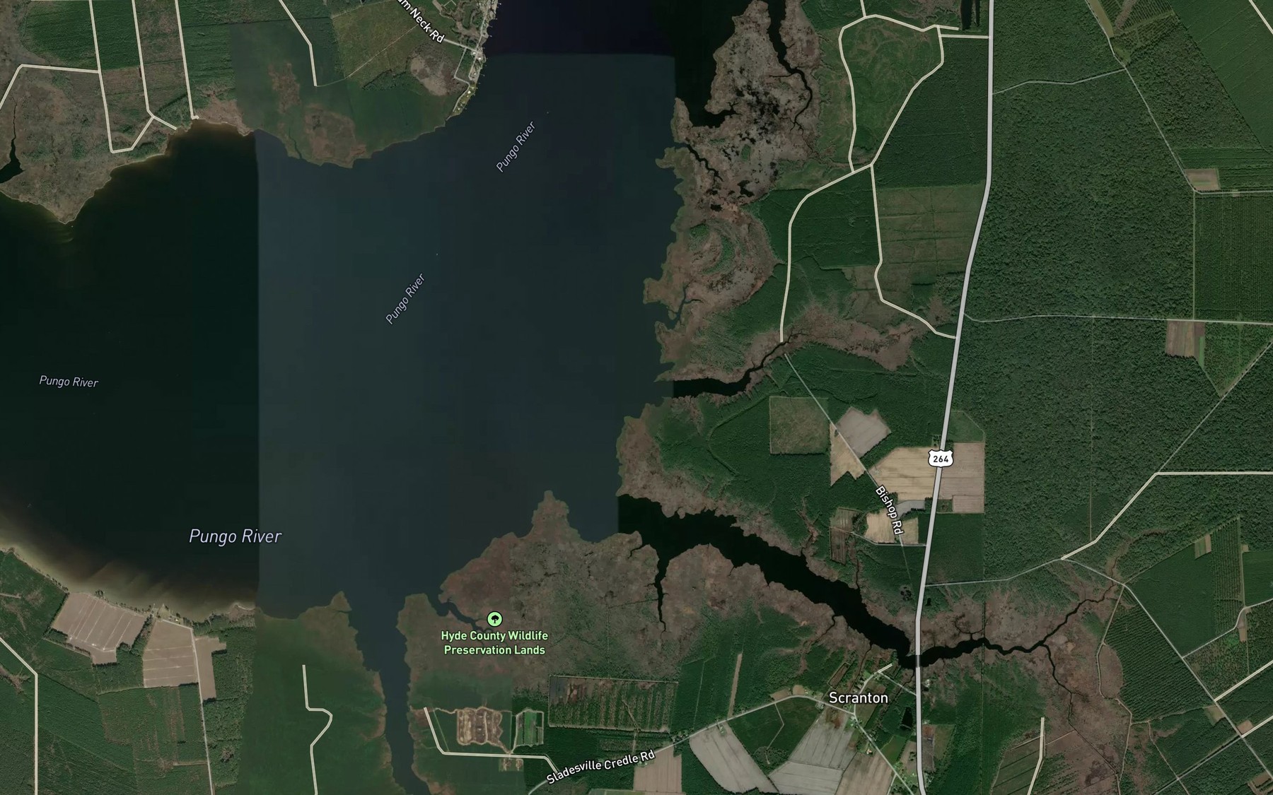 Satellite map of the Tarklin Creek