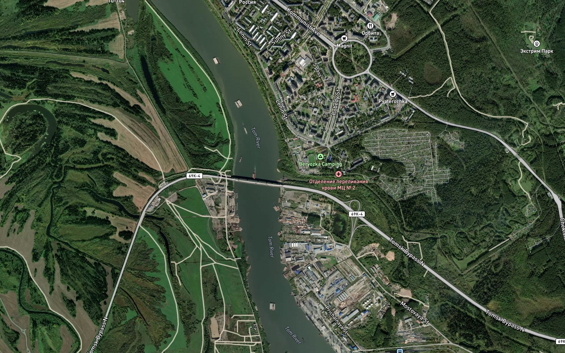 Satellite map of the Bol'shaya Kirgizka