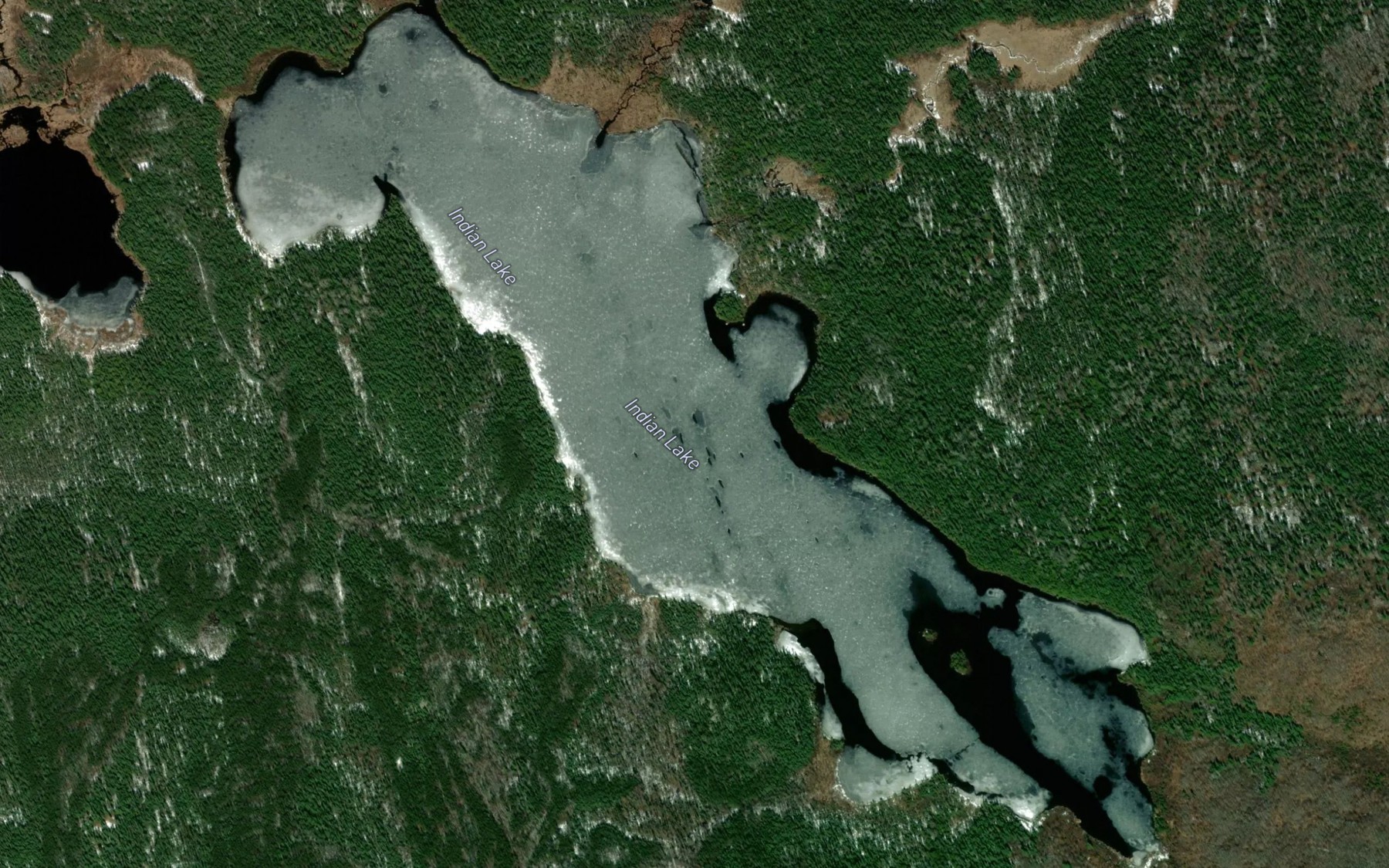 Satellite map of the Indian Lake