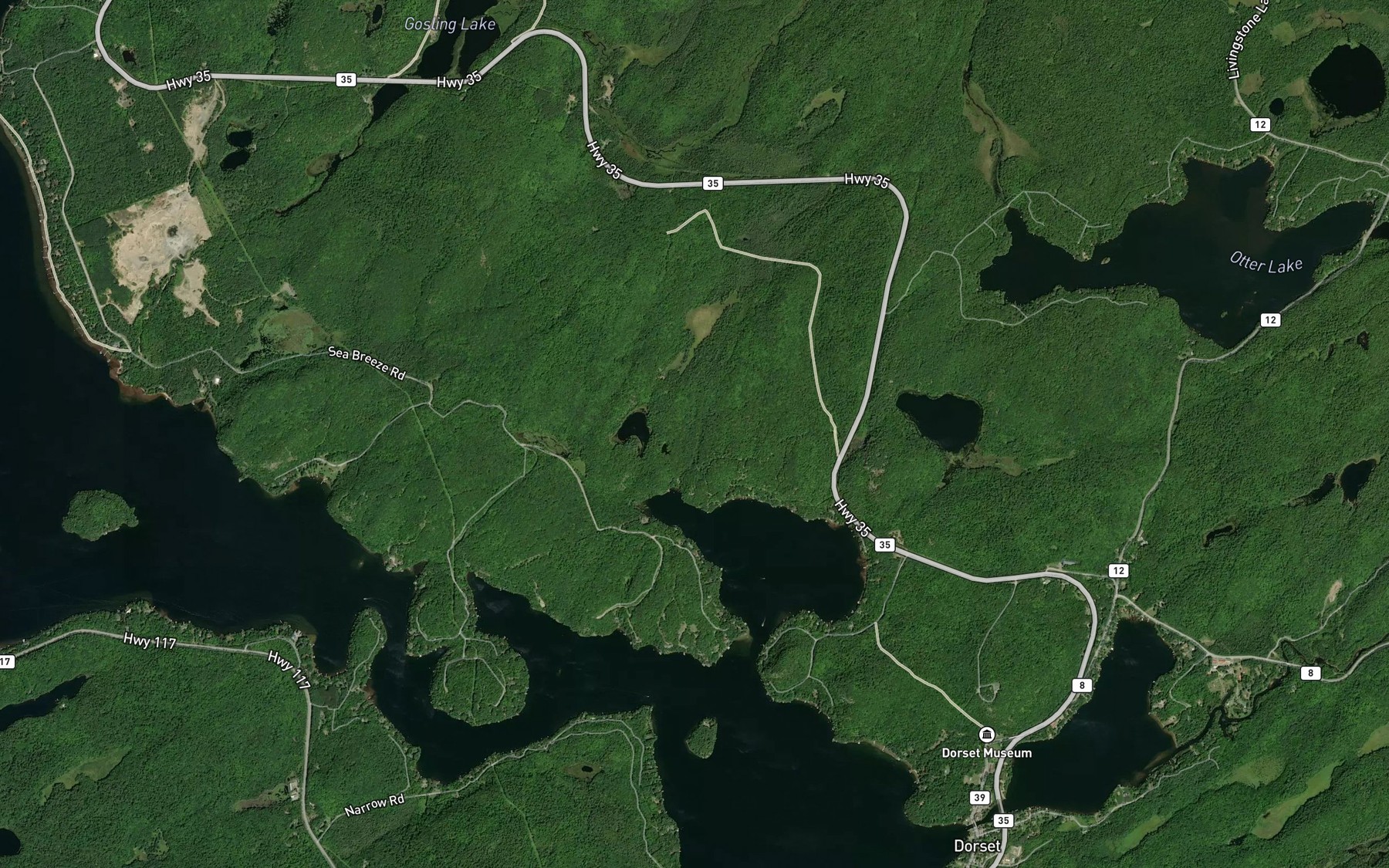 Satellite map of the Rabbit Bay