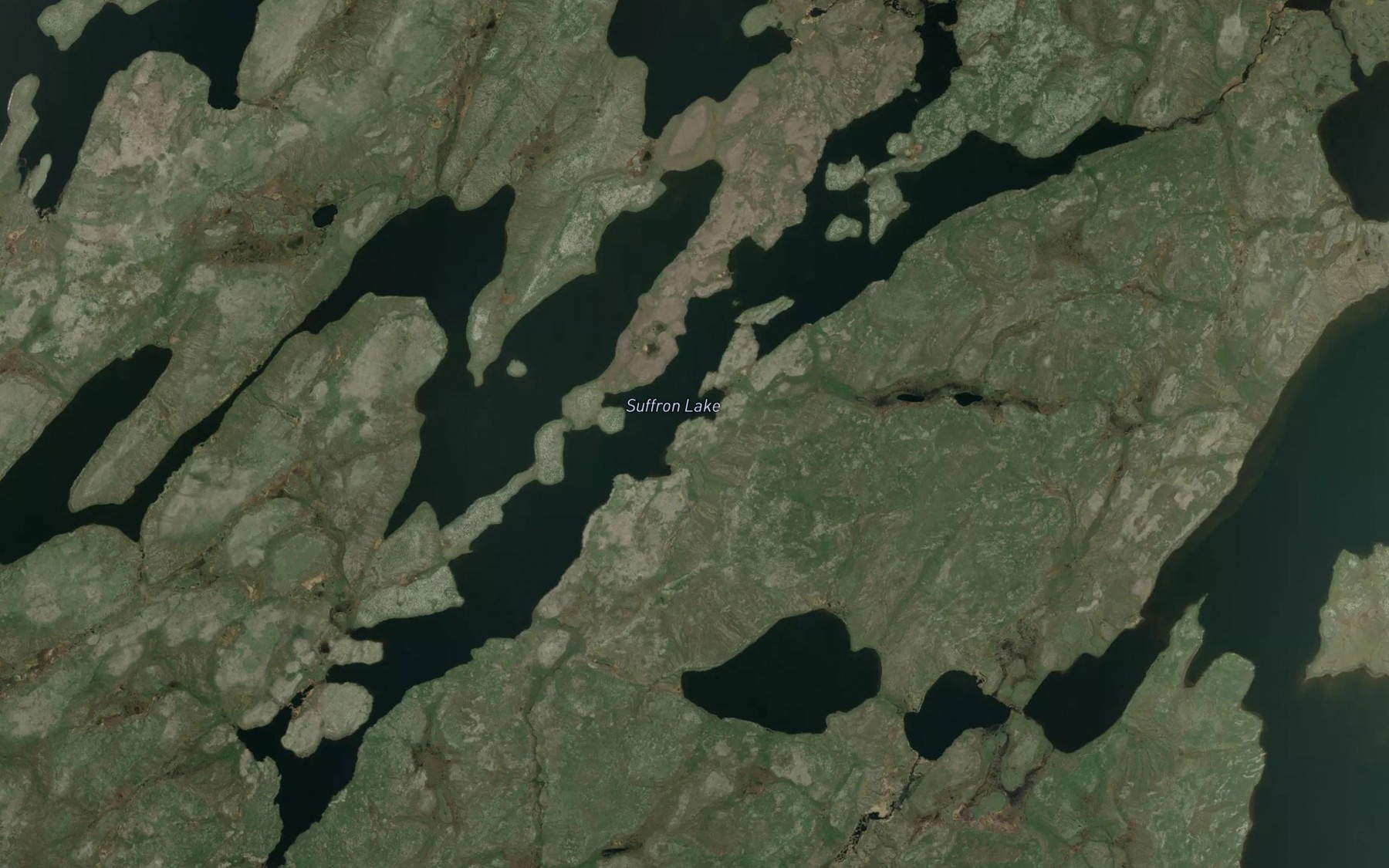 Satellite map of the Suffron Lake