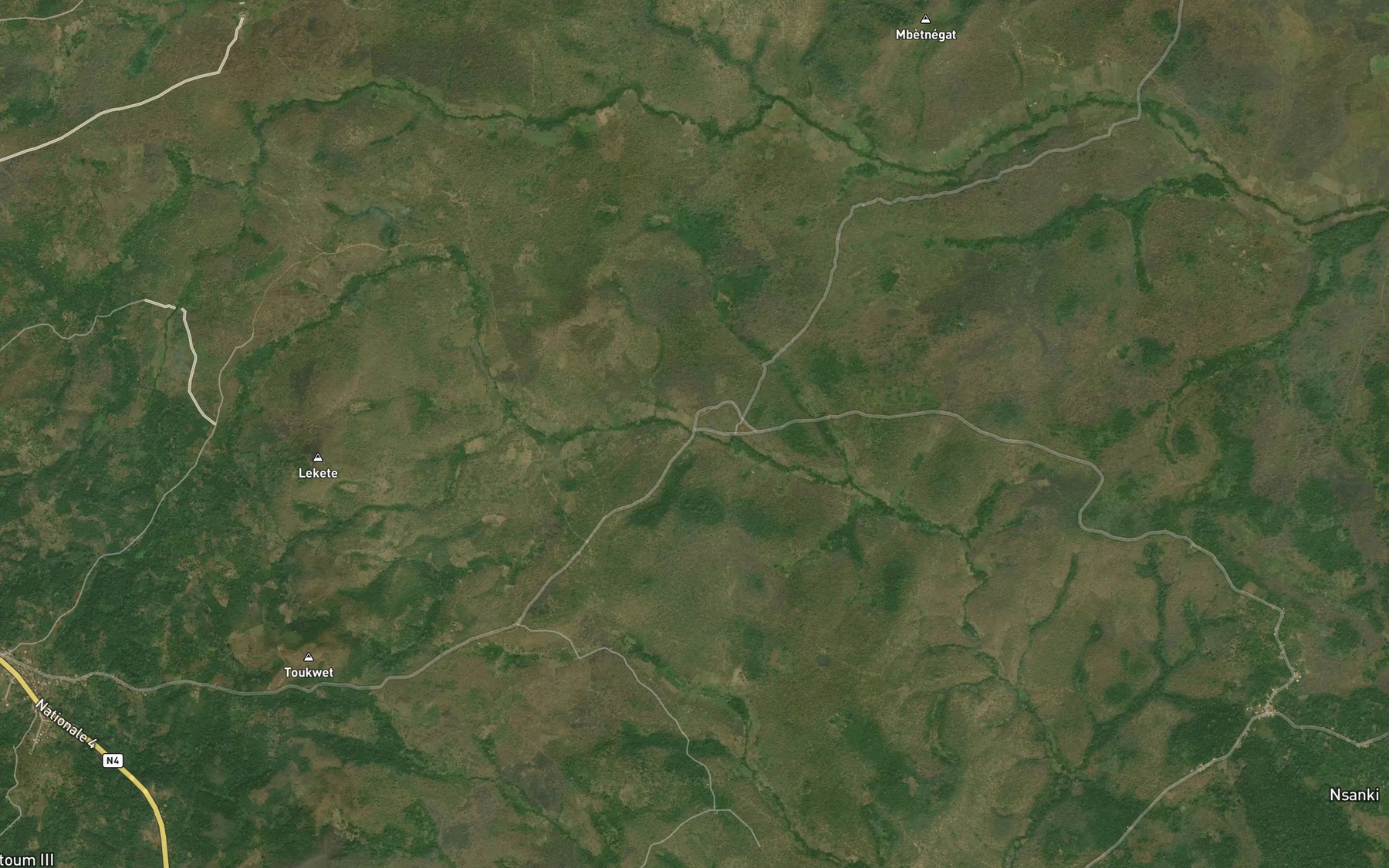 Satellite map of the Nkoubkou