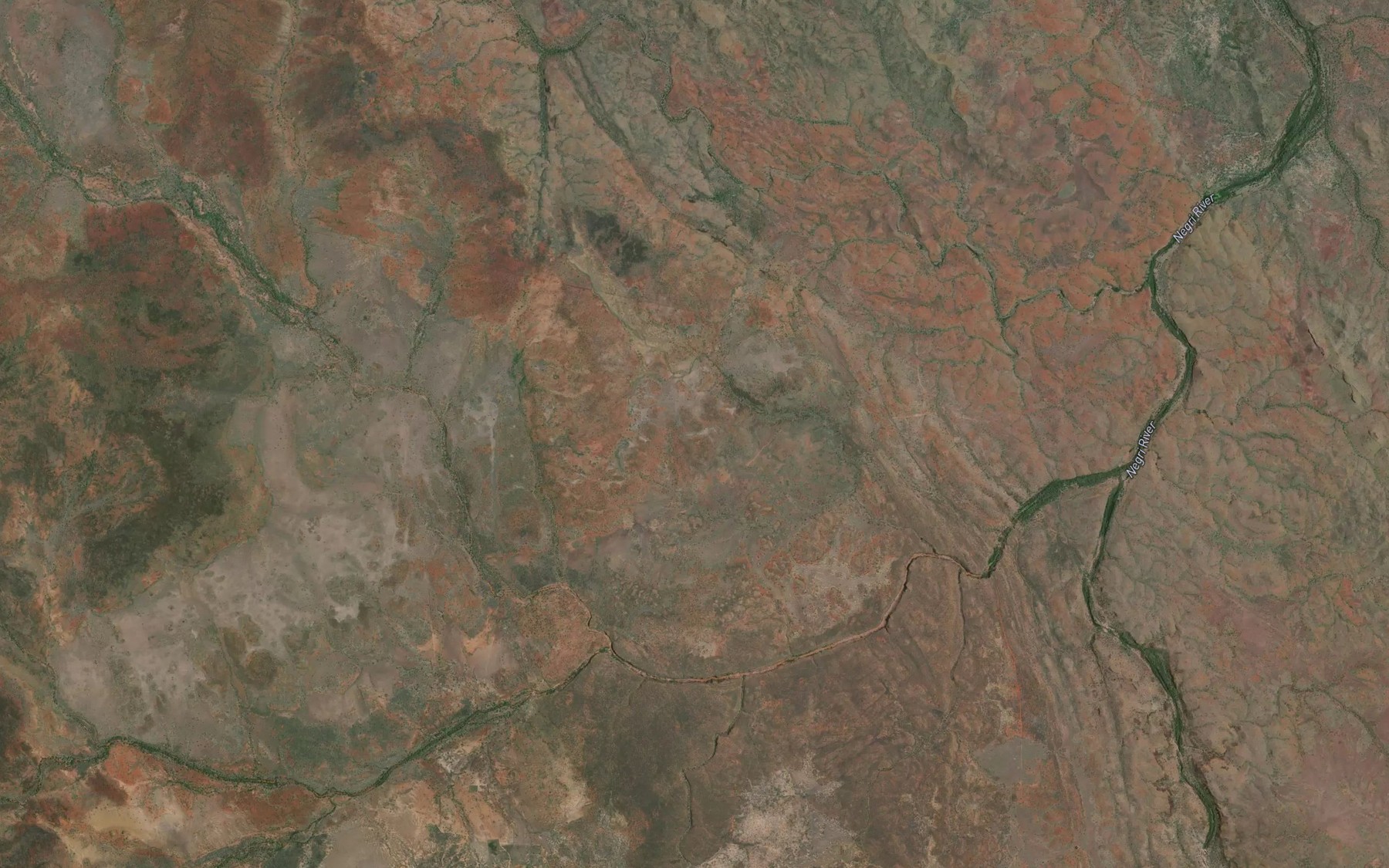 Satellite map of the Cattle Creek