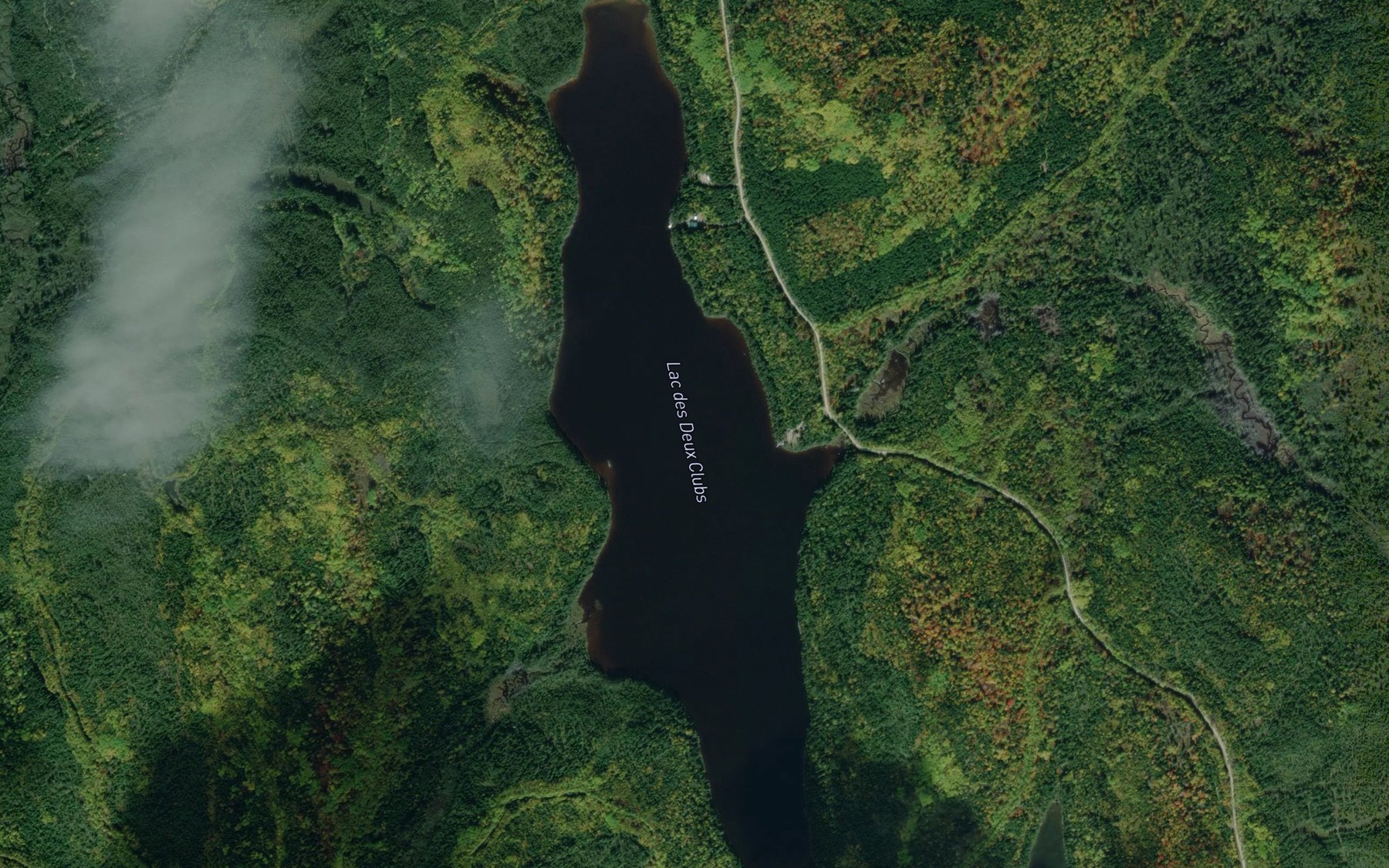 Satellite map of the Lac des Deux Clubs