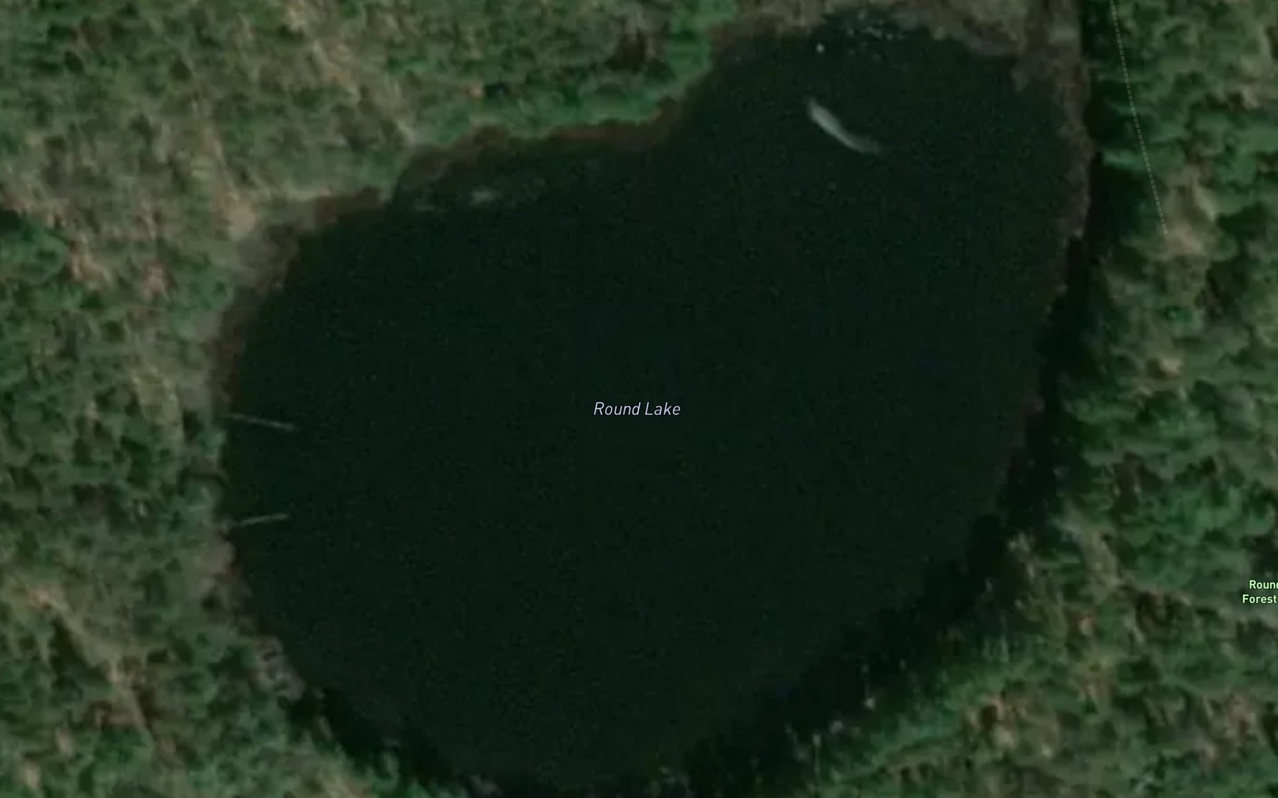 Satellite map of the Round Lake