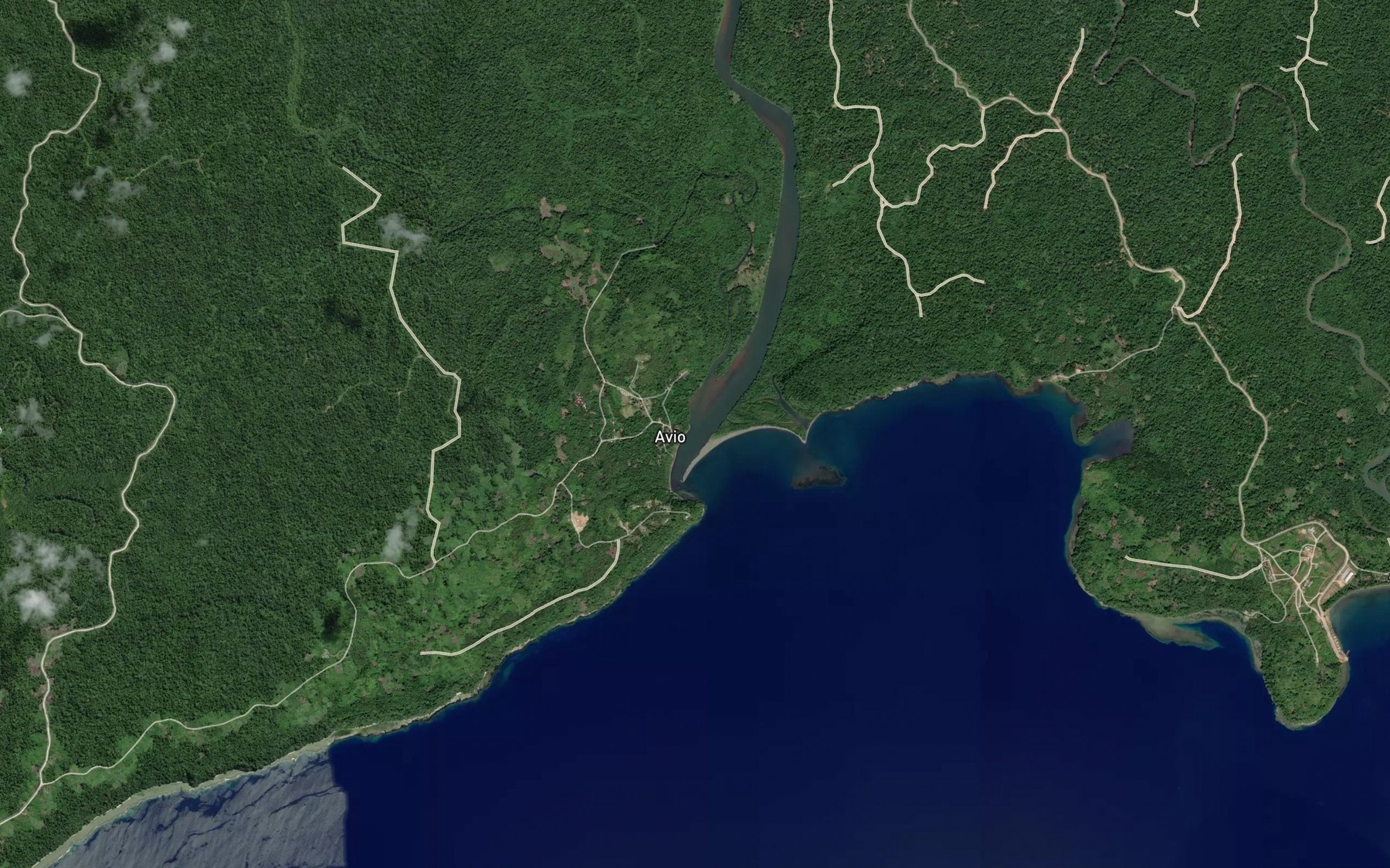 Satellite map of the Awio River