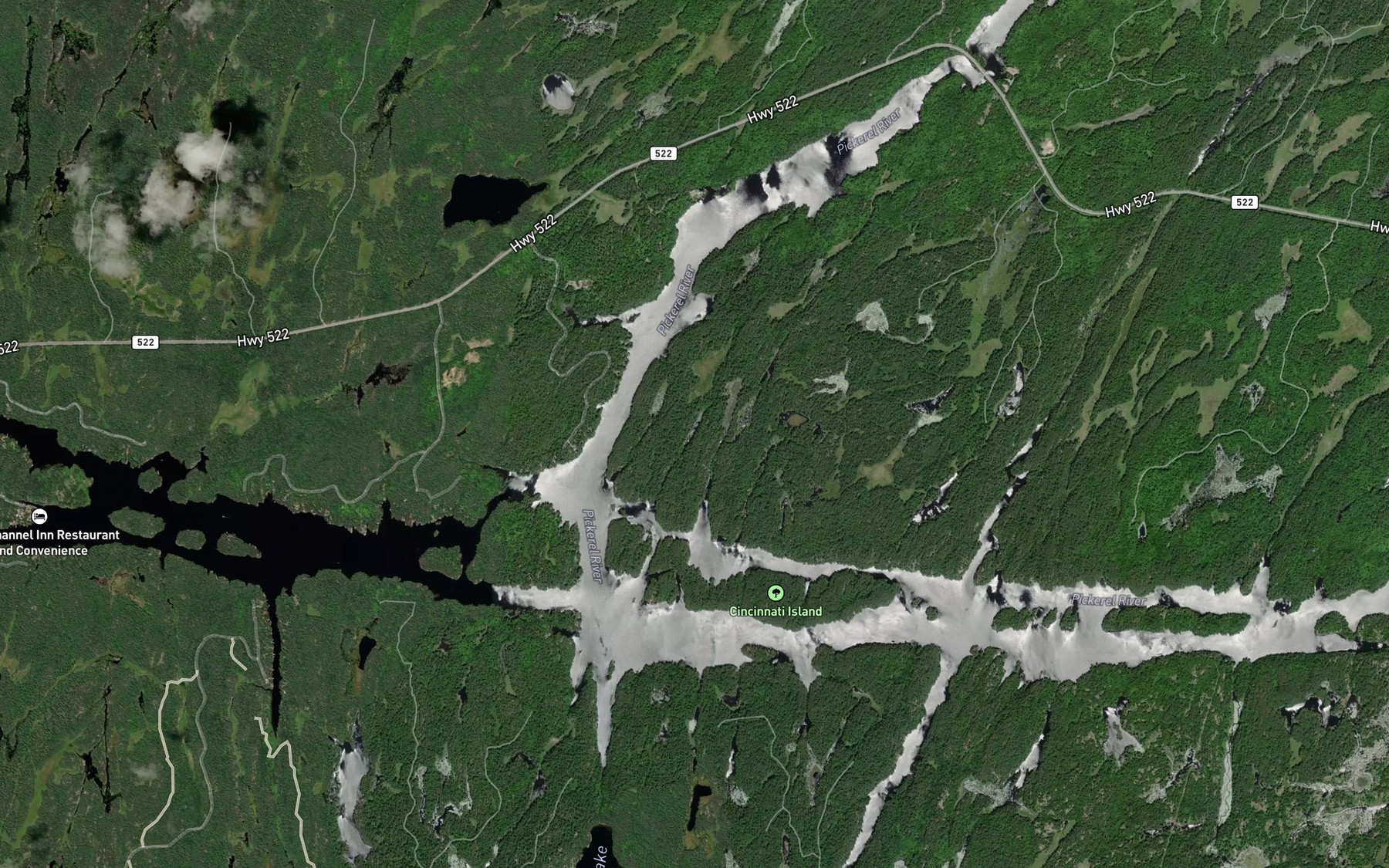 Satellite map of the Hole in the Wall