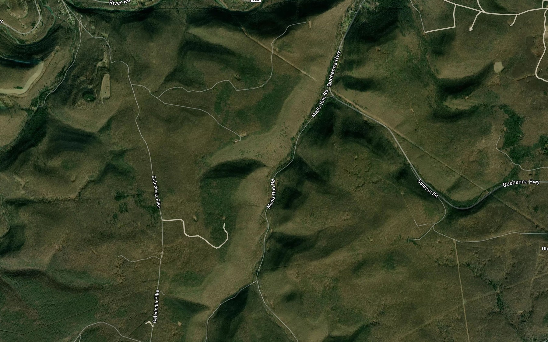 Satellite map of the Bear Run