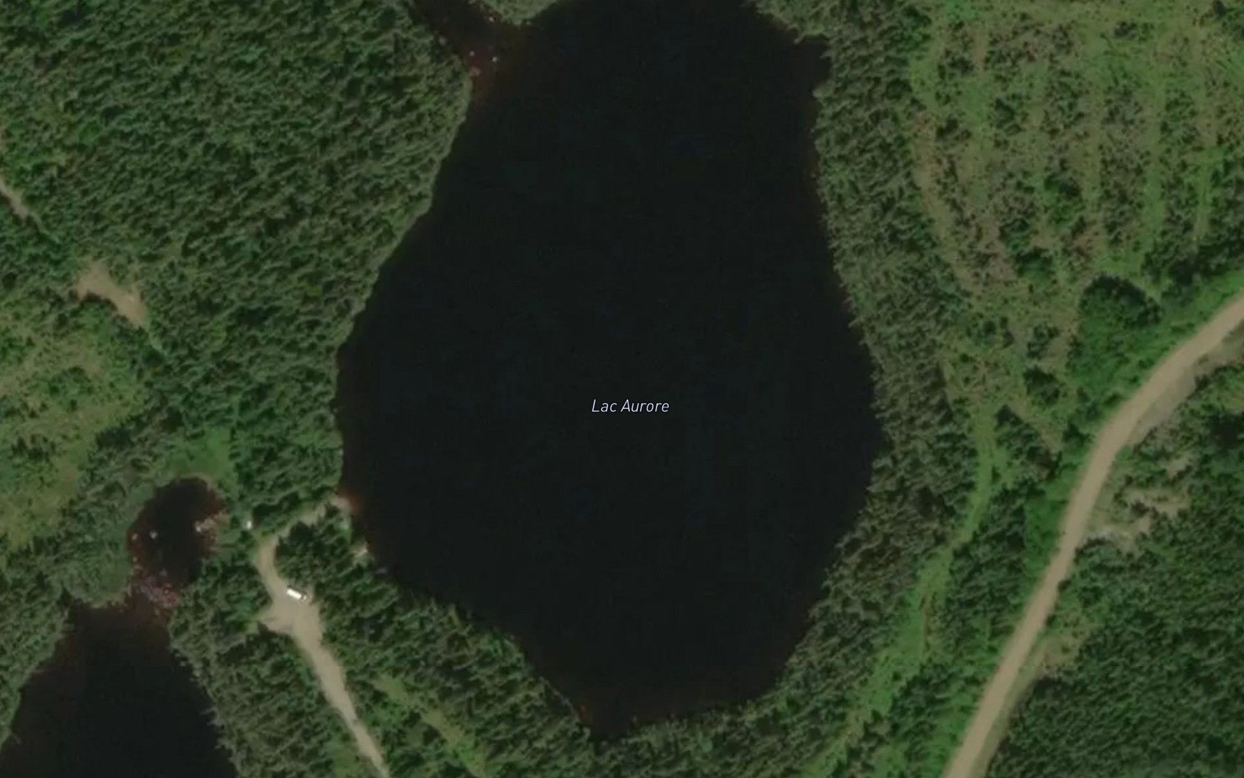 Satellite map of the Lac Aurore