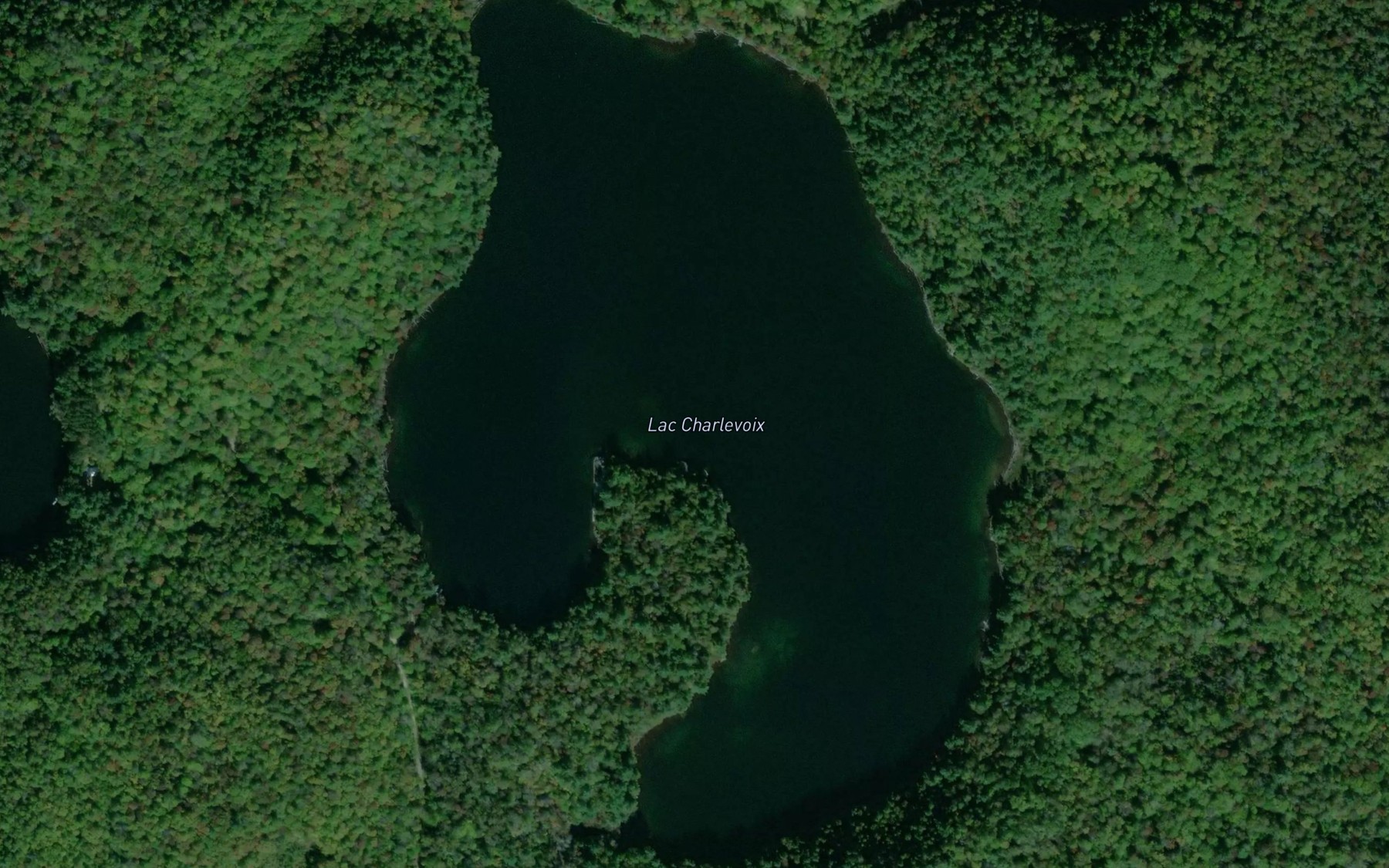 Satellite map of the Lac Charlevoix