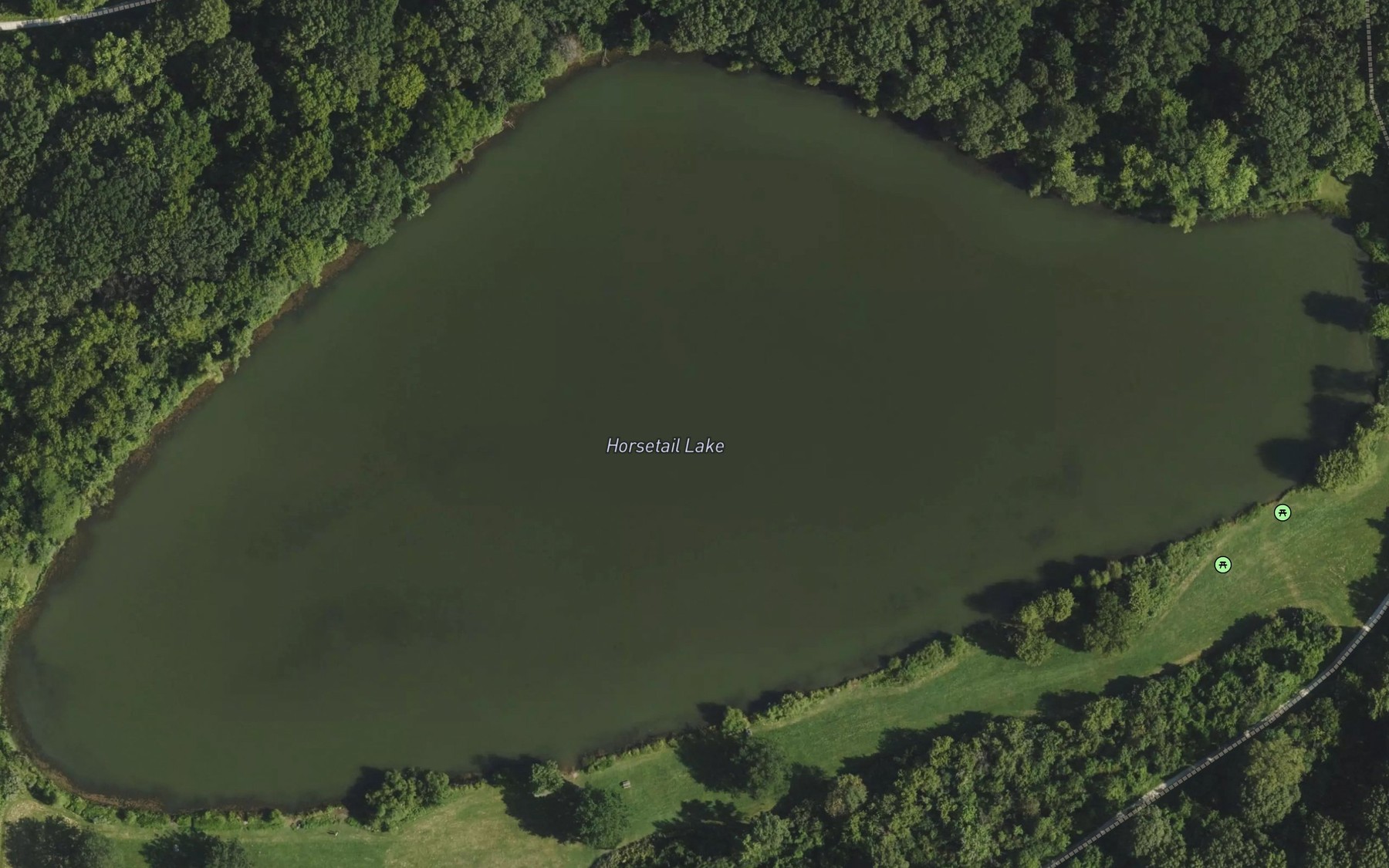 Satellite map of the Horsetail Lake