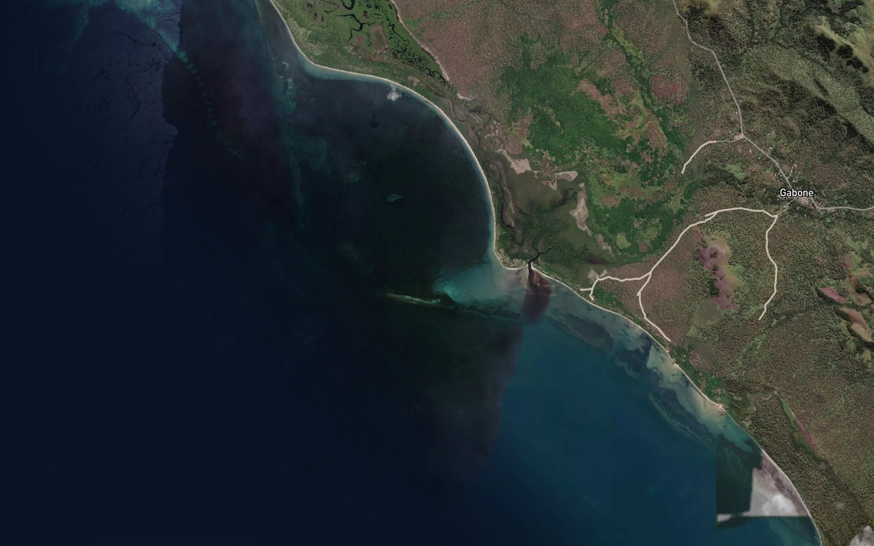 Satellite map of the Black Rocks