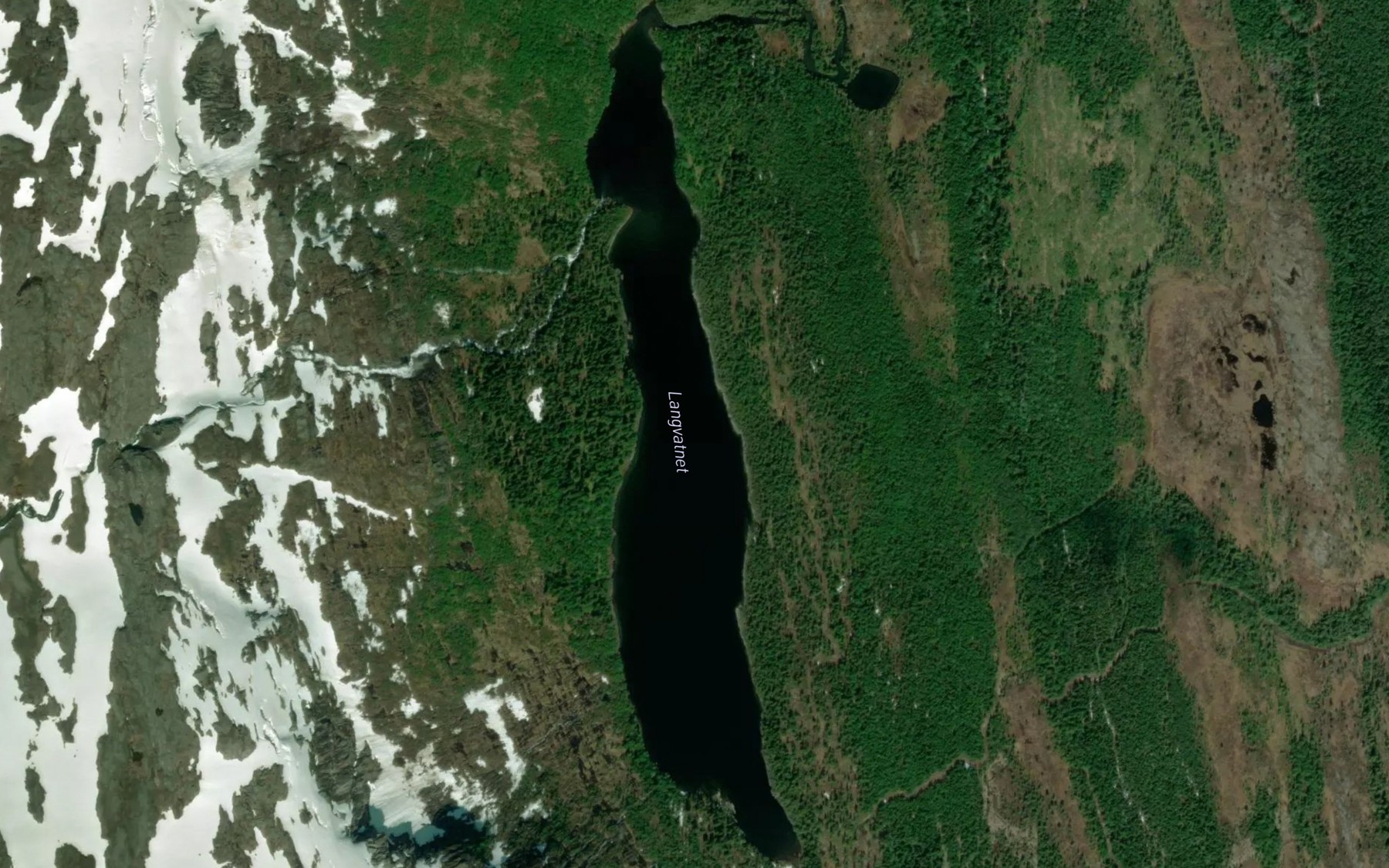 Satellite map of the Langvatnet