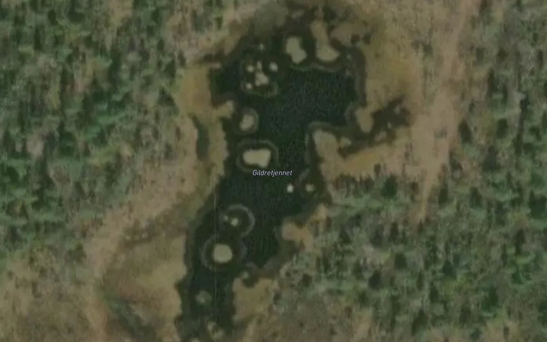 Satellite map of the Gildretjernet