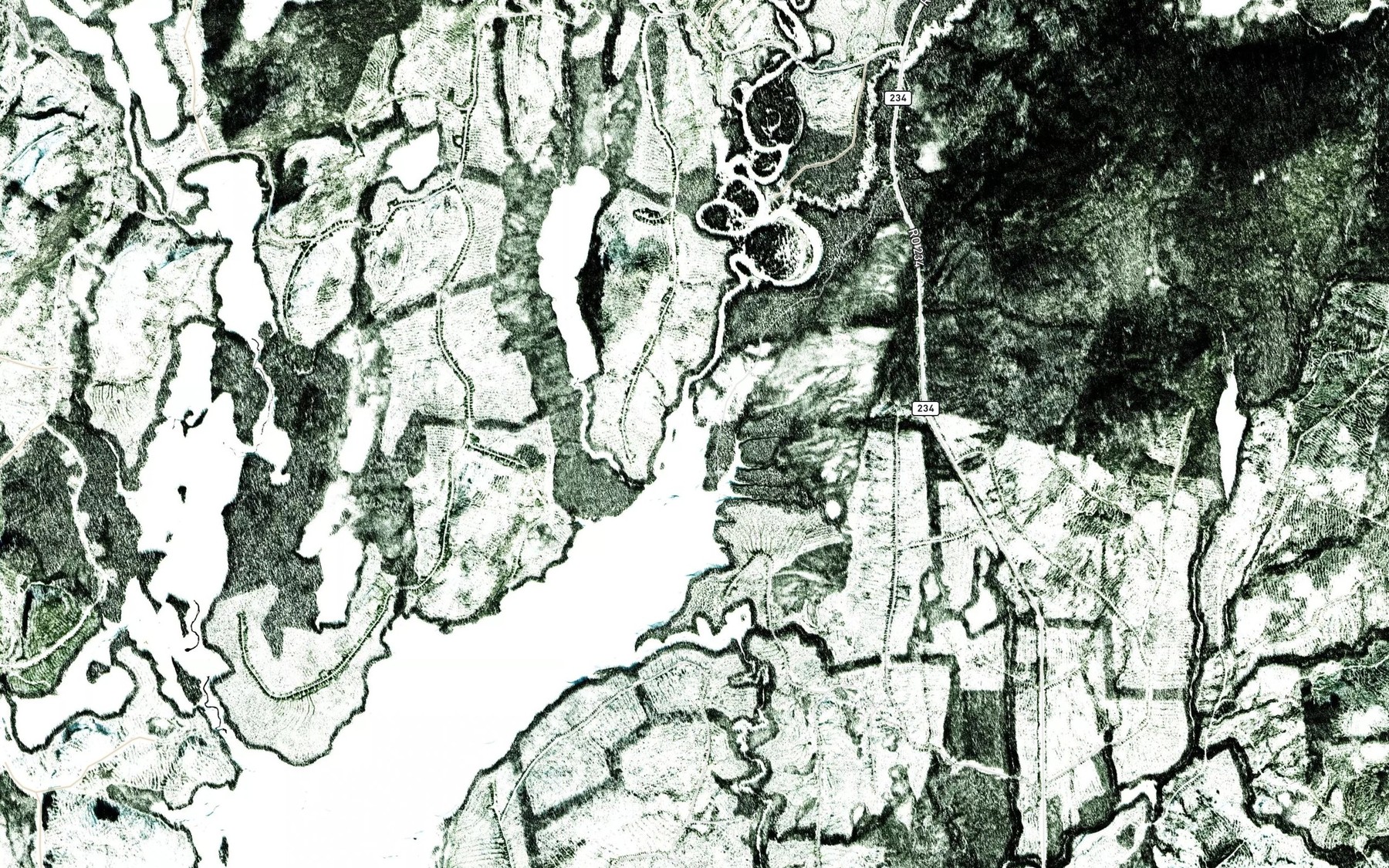 Satellite map of the Riviere a la Carpe