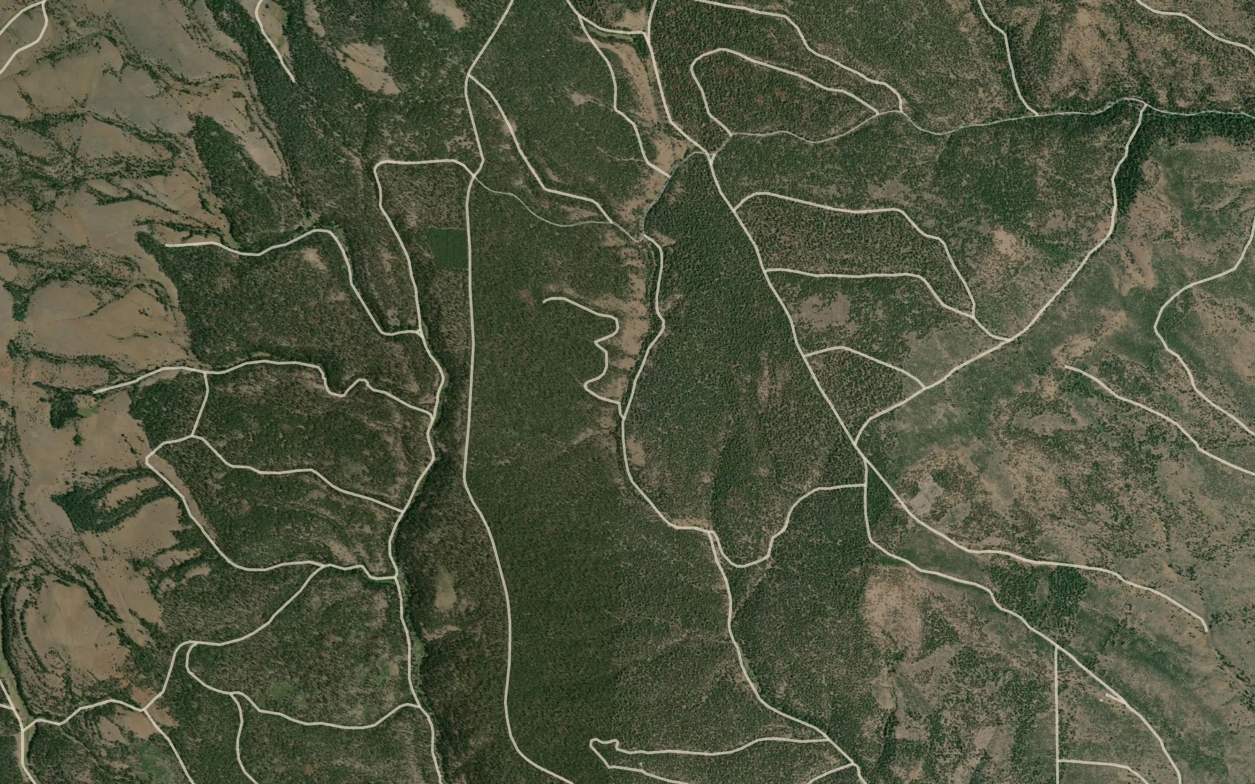Satellite map of the Rough Creek Reservoir