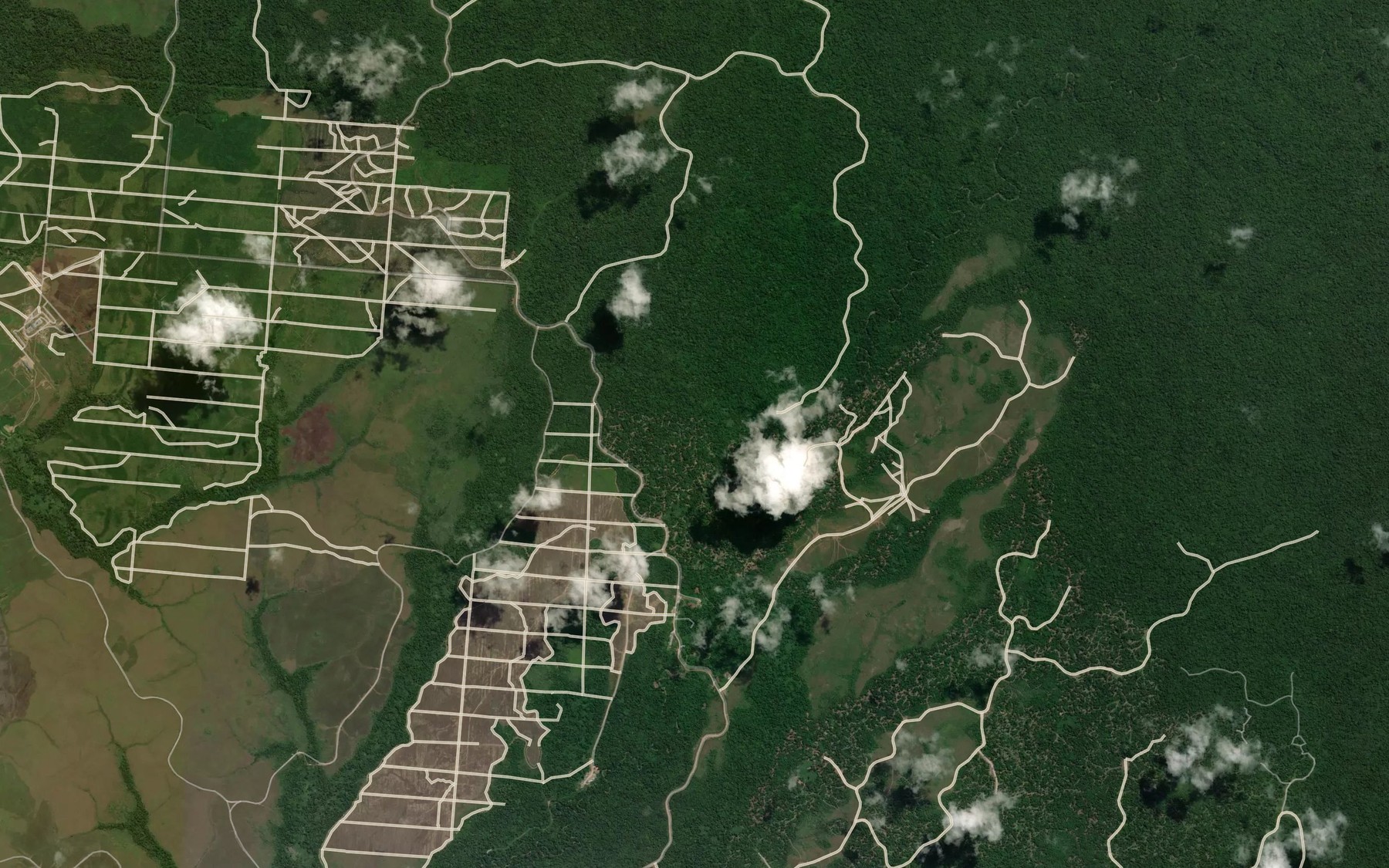 Satellite map of the Maaebli Creek