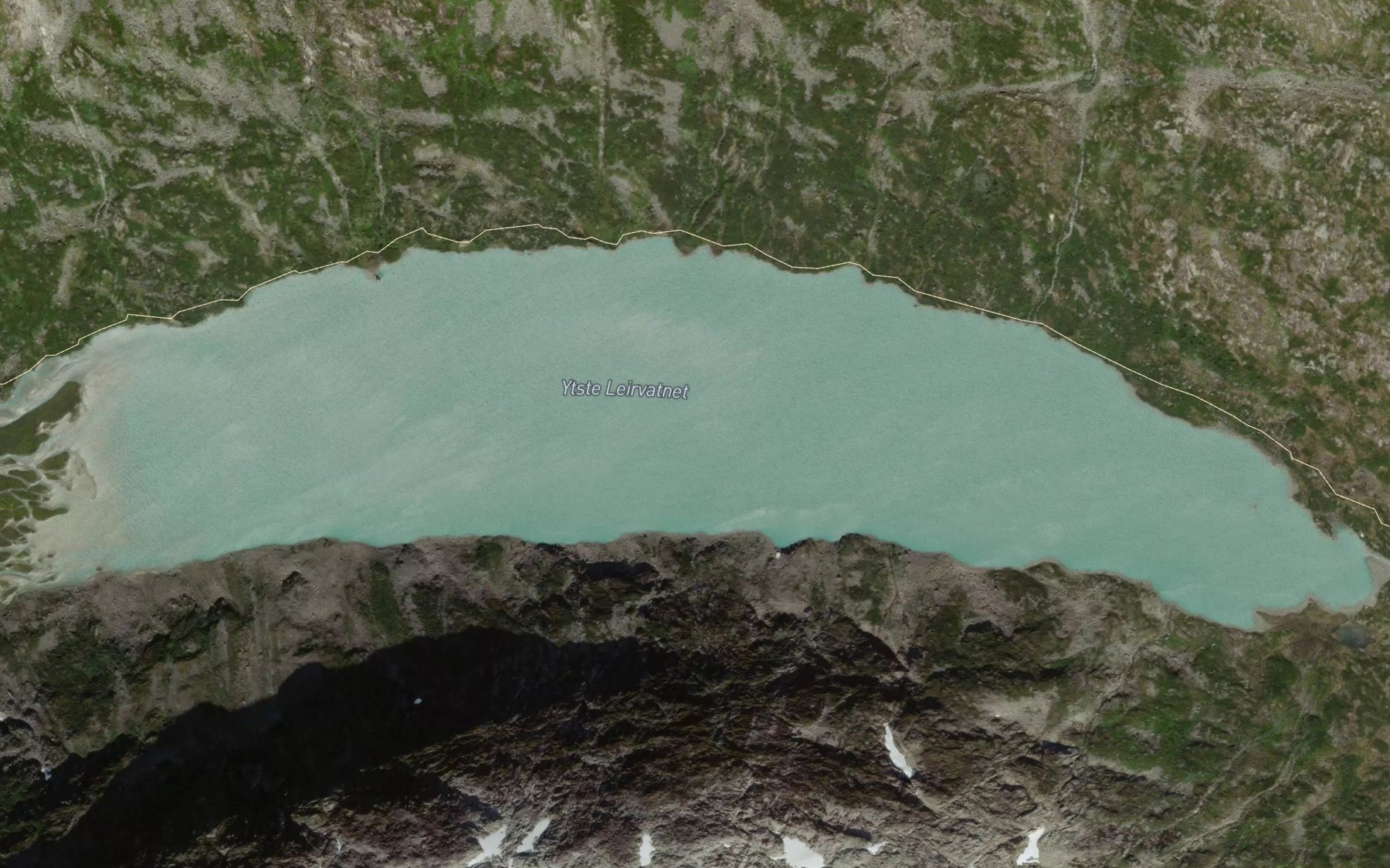 Satellite map of the Yste Leirvatnet